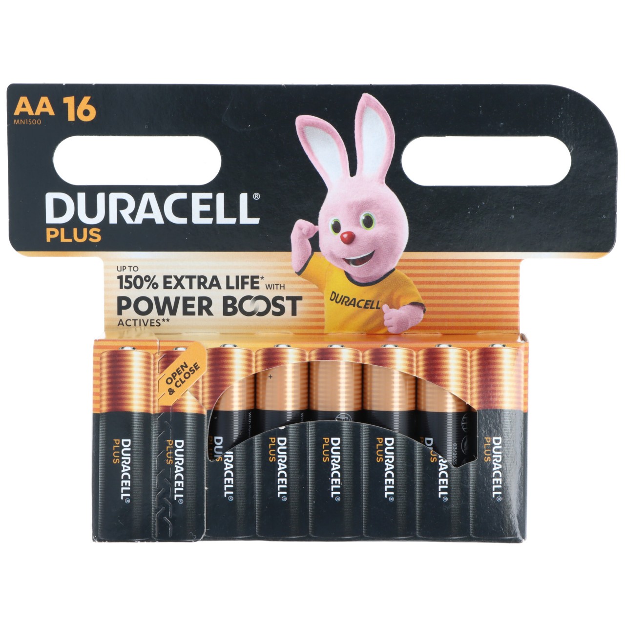 Duracell Plus Power Boost MN1500 Mignon AA Batterie 16er Blister 5000394176386