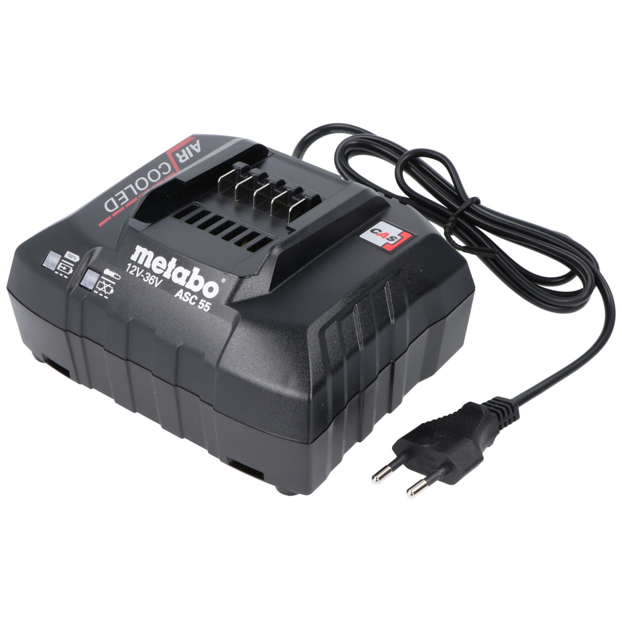 Metabo Ladegerät ASC 55, 627044000, passend für Metabo Air Cooled BS SB LT LTX 18 Akku, ersetzt Metabo ASC30-36V