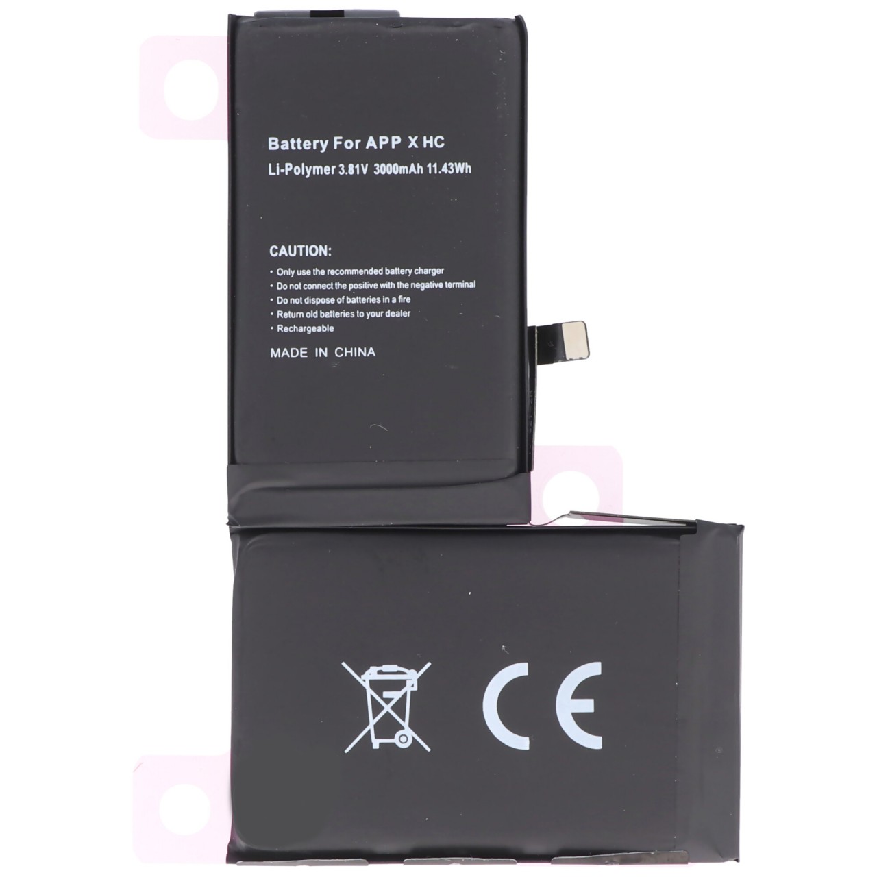 3000mAh Akku passend für Apple iPhone X Li-Polymer 3,81 Volt  11,4Wh high capacity built-in ohne Werkzeug
