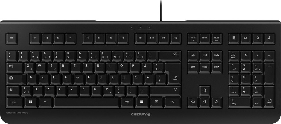 Cherry Tastatur KC 1000, USB, schwarz DE, Retail