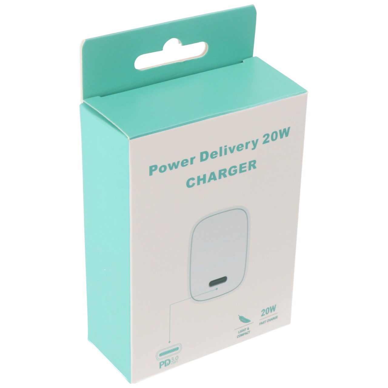 USB-C Schnell-Ladegerät max. 20W, 5V, 9V oder 12 Volt, weiss