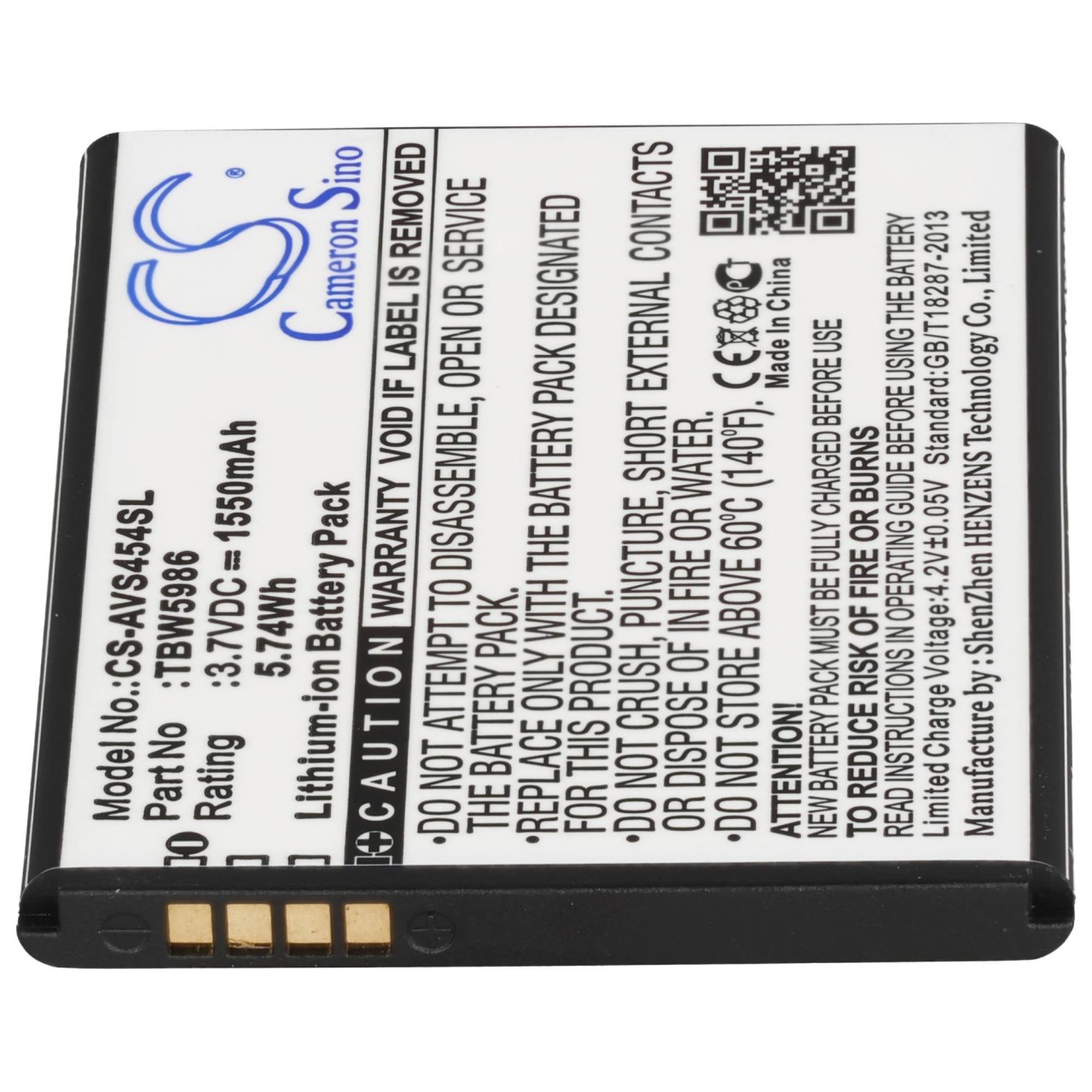 Akku passend für den Archos 45 Helium, 45G Helium 4G Akku AC300CA, mit 4 Kontakten