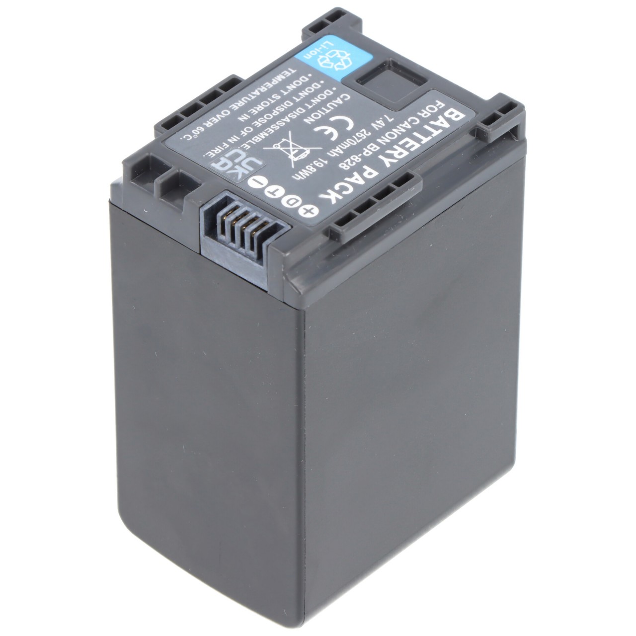 Akku passend für Canon Vixia HF G30, Canon BP-828, Canon BP-820, 7,4V 2600mAh