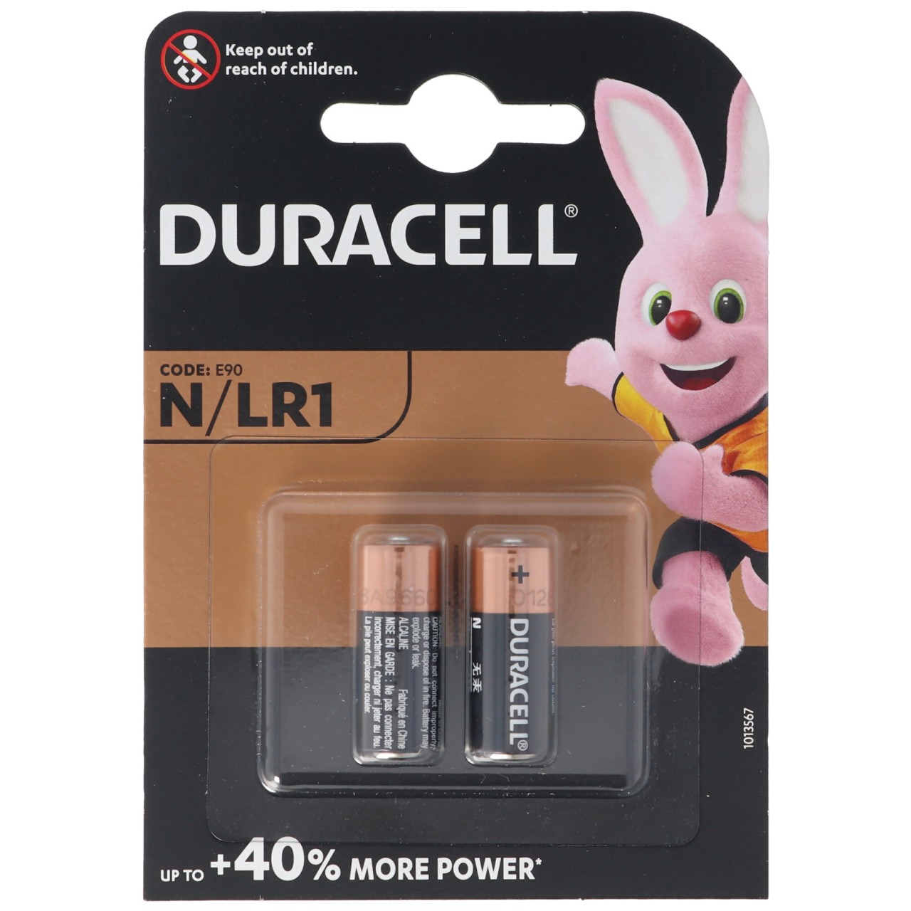 Duracell MN9100 Alkaline Batterie Lady LR1 Size N 1,5 Volt Batterie UM5, UM-5 2 Stück