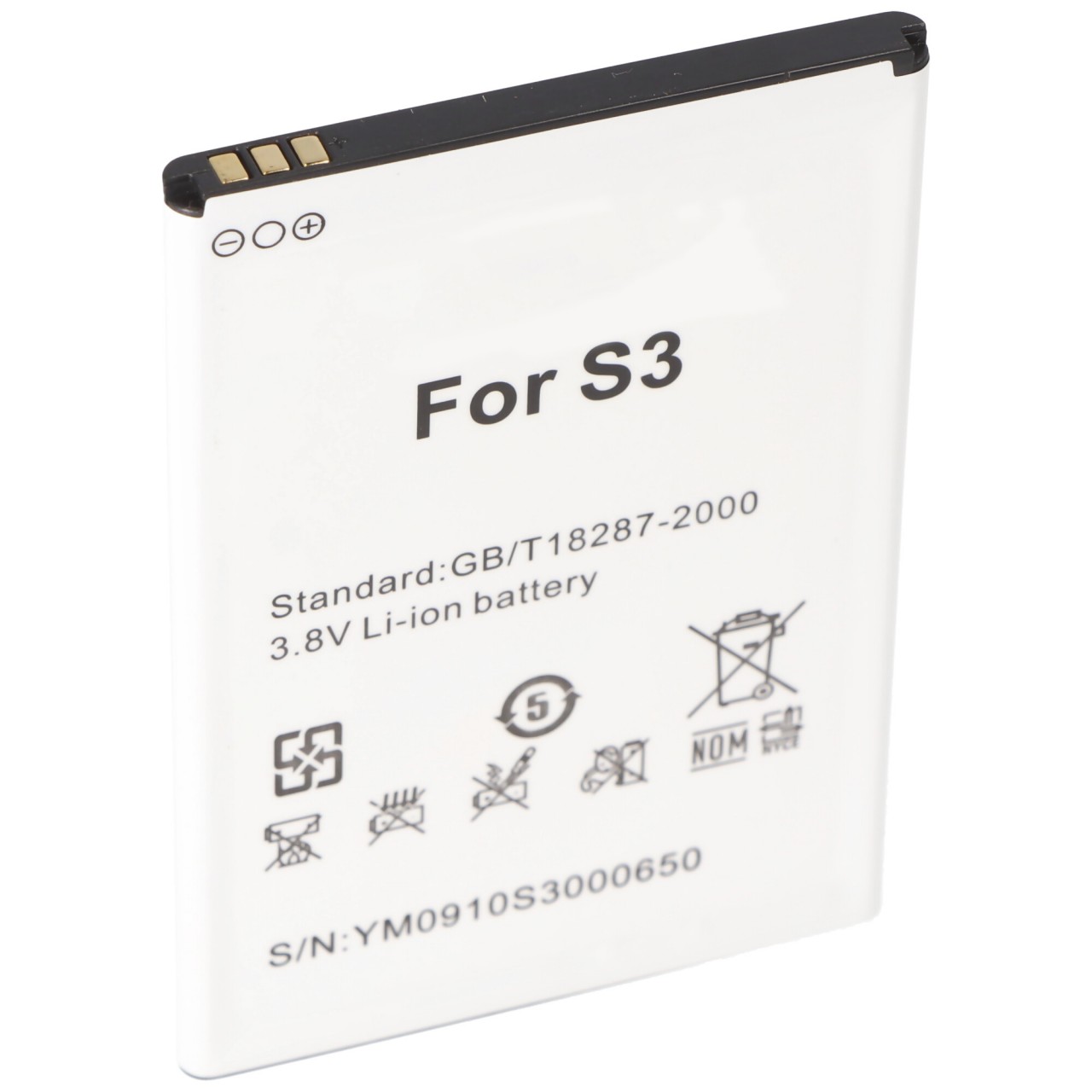 Li-Ion-Akku - 3000mAh 3.8V für Handy, Smartphone, Telefon wie JY-S3