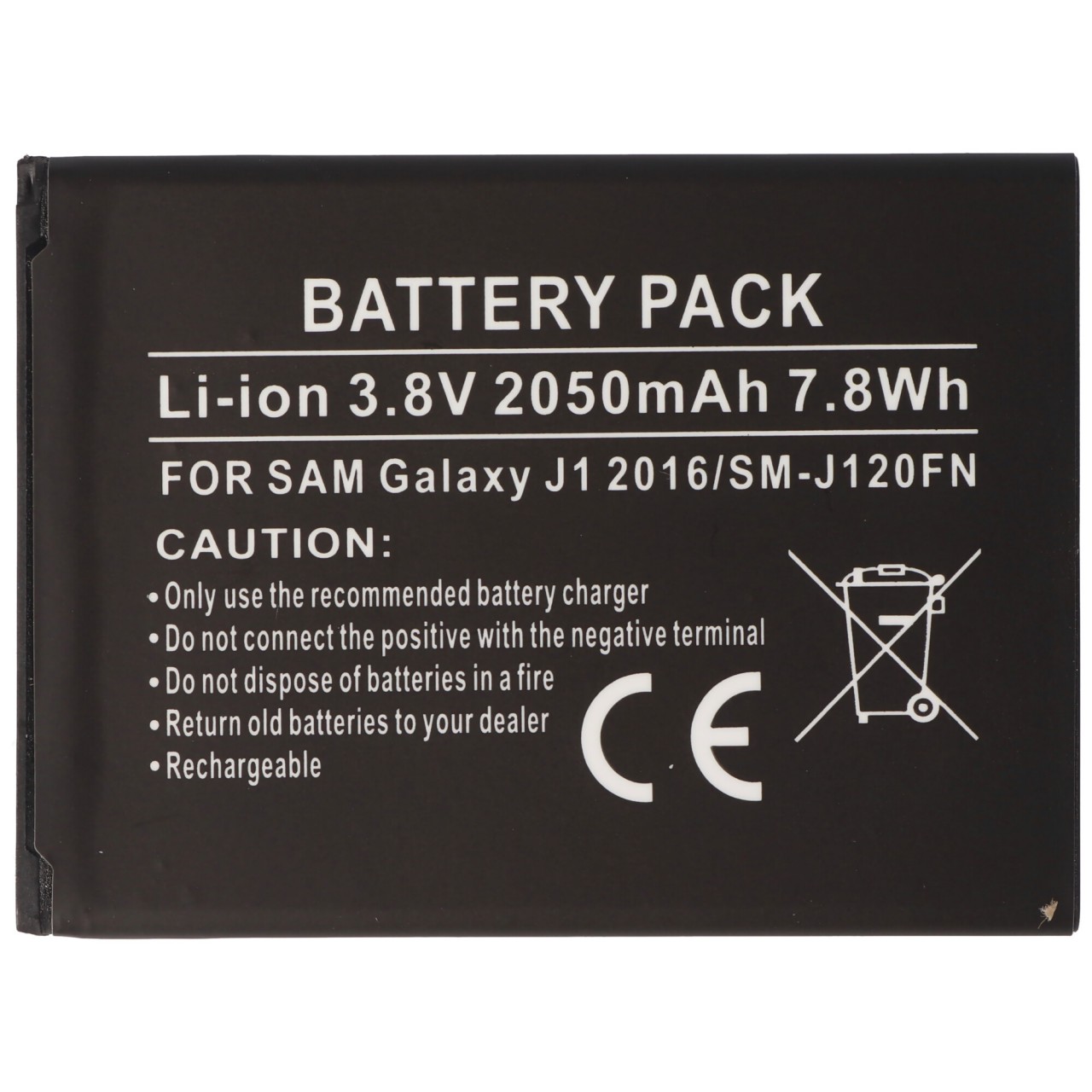 Akku passend für Samsung Galaxy J1 2016, SM-J120FN Akku EB-BJ20CBE