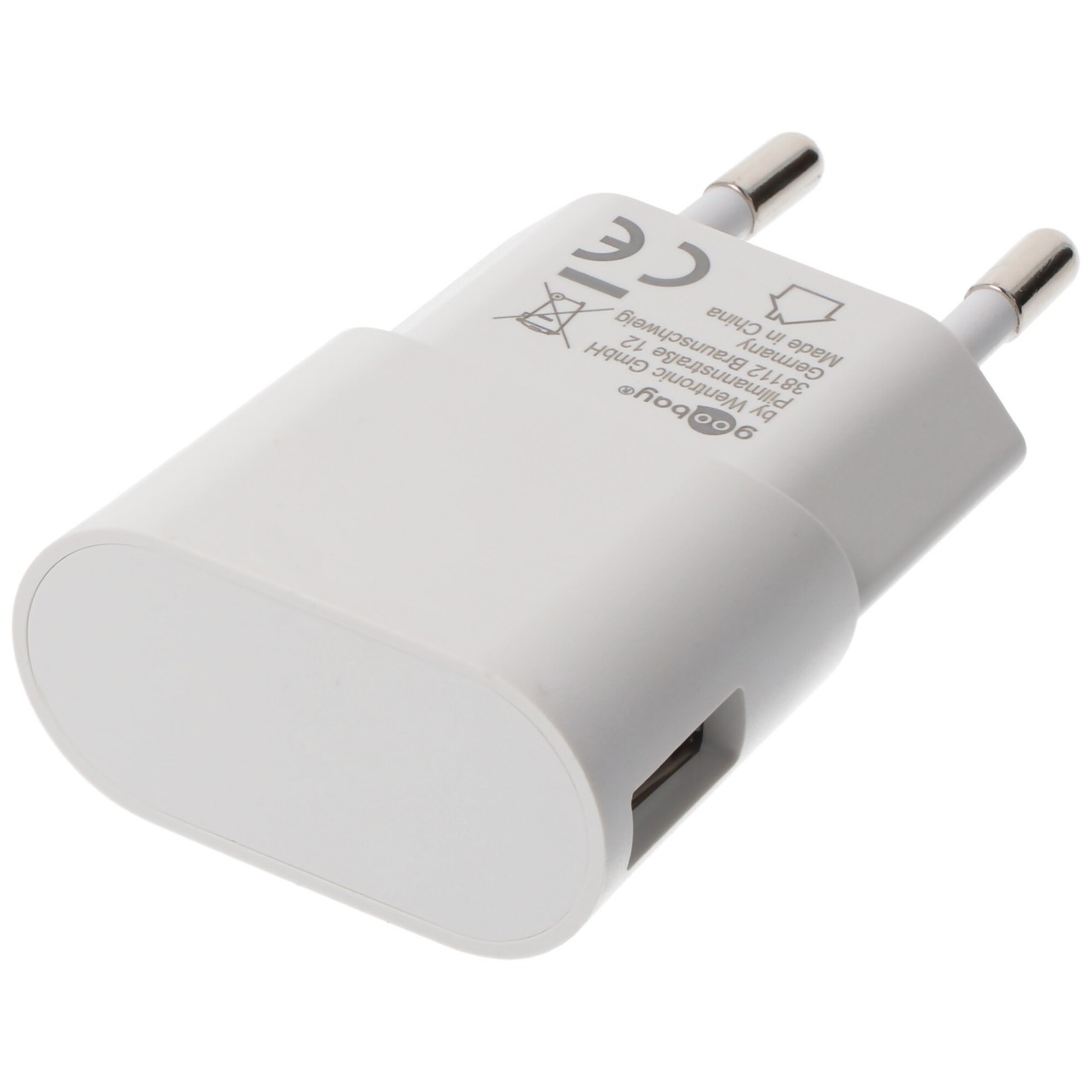Goobay USB-Ladegerät (5W) weiß - kompaktes USB-Netzteil mit 1xUSB Anschluss