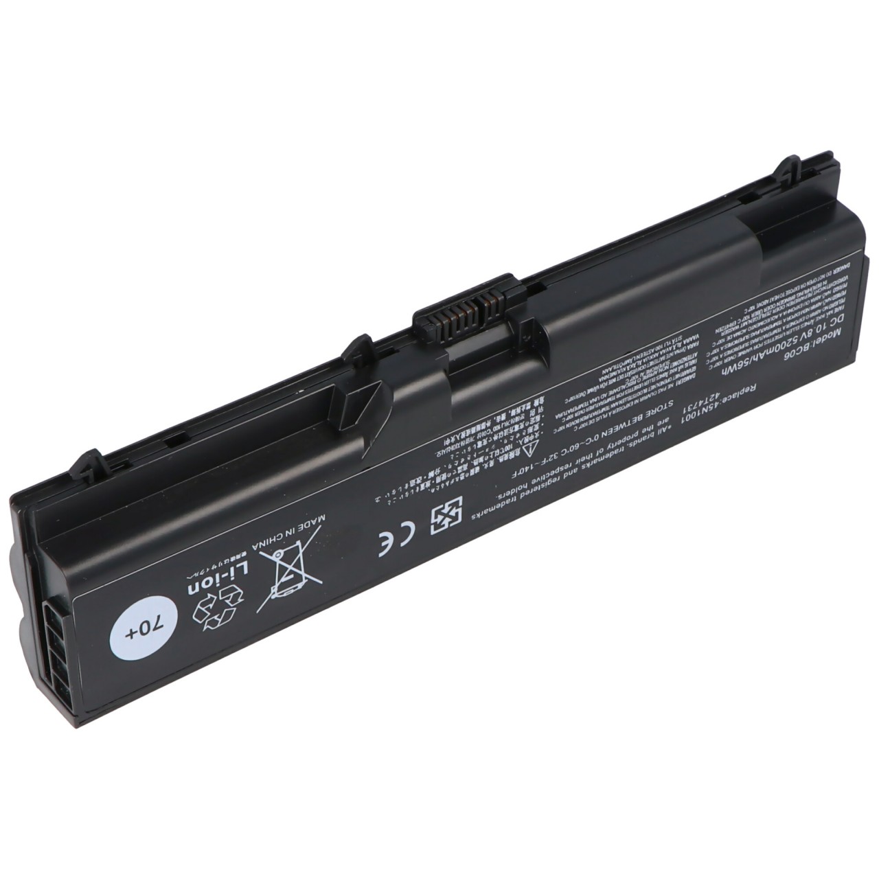 Akku passend für Lenovo T430, L430, W530, Li-Ion, 10,8V, 5200mAh, 56,2Wh, black
