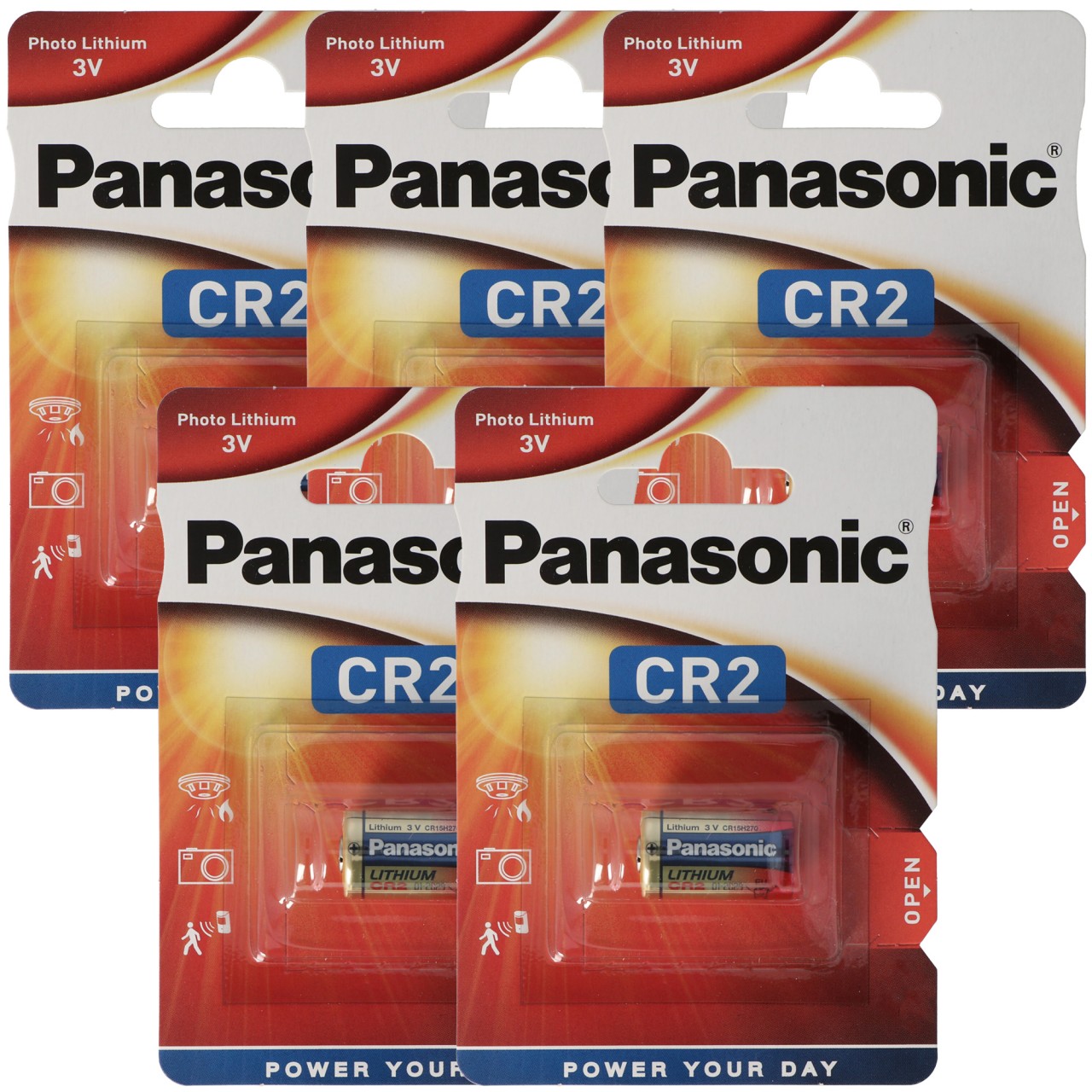 Panasonic CR2 Lithium Batterie CR2EP, CR-2 Batterie 5er Pack