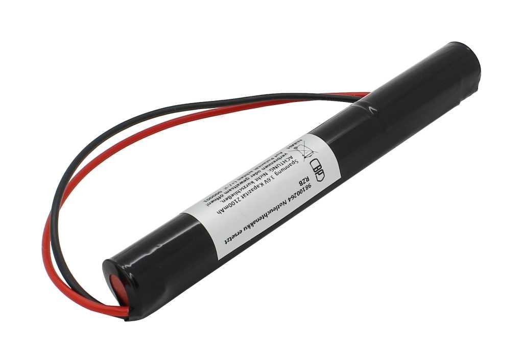Notleuchtenakku NiMH 3,6V 2100mAh L1x3 A mit 200mm Kabel 0,75mm² ersetzt RZB