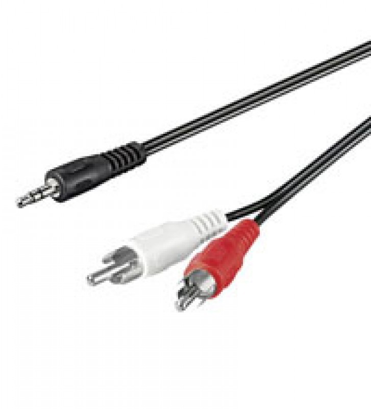 Audio-Video-Kabel 0,5 m 3,5 mm stereo Stecker  src=