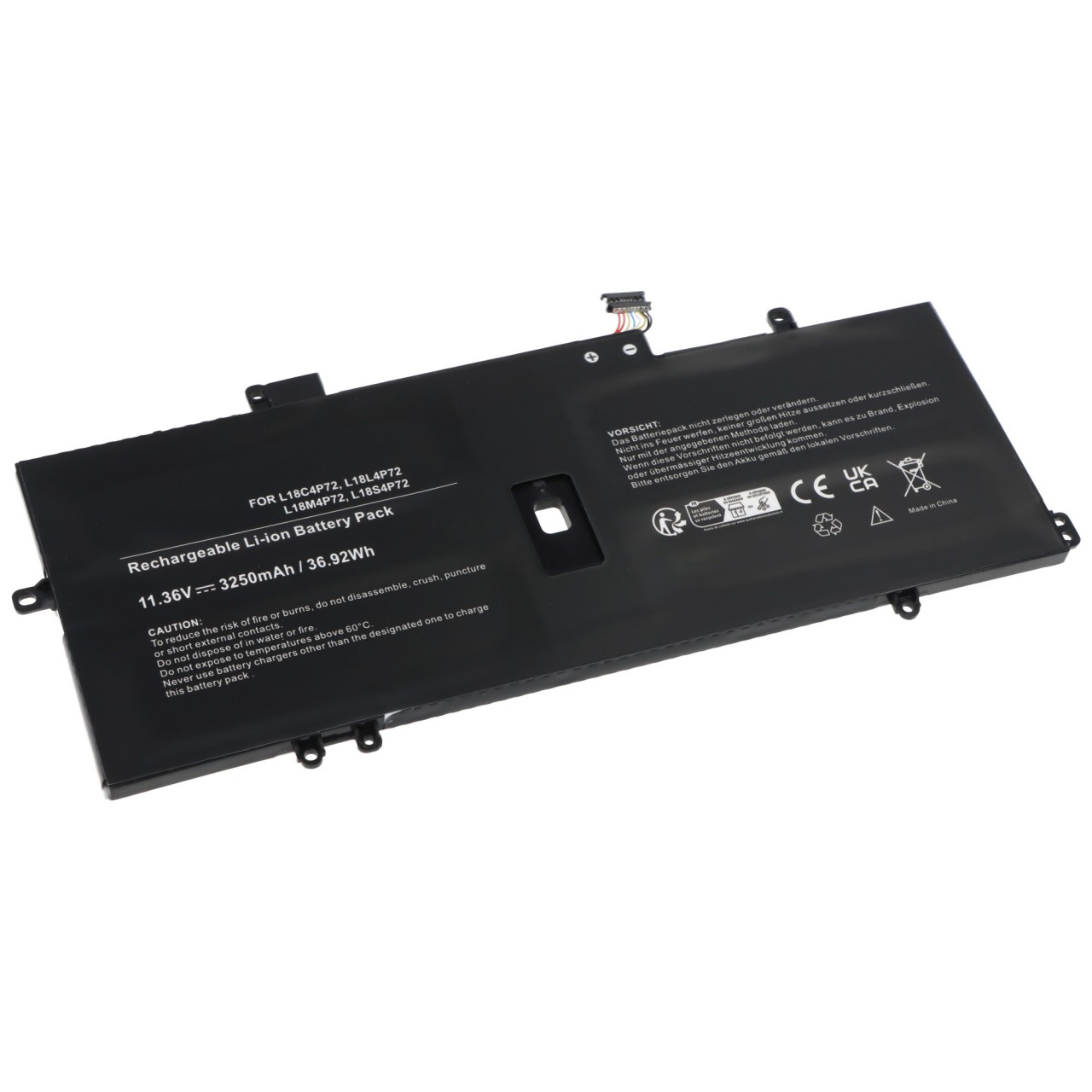 Akku passend für Lenovo ThinkPad X1 Carbon 2019, 02DL005, L18L4P72, 15,36V, 3250mAh