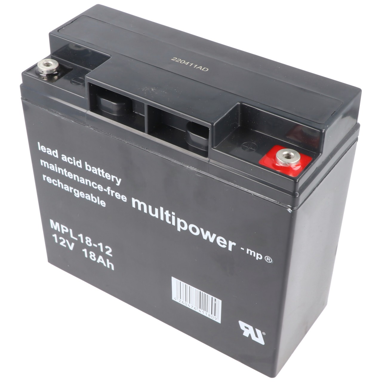 Multipower MPL18-12 12V 18Ah Long Life Bleiakku AGM Blei Gel Akku