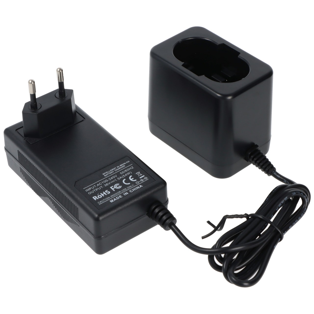 Ladegerät passend für Bosch Werkzeug-Akku 7,2 bis 24 Volt Akkus, lädt NiMH und NiCd Akkus