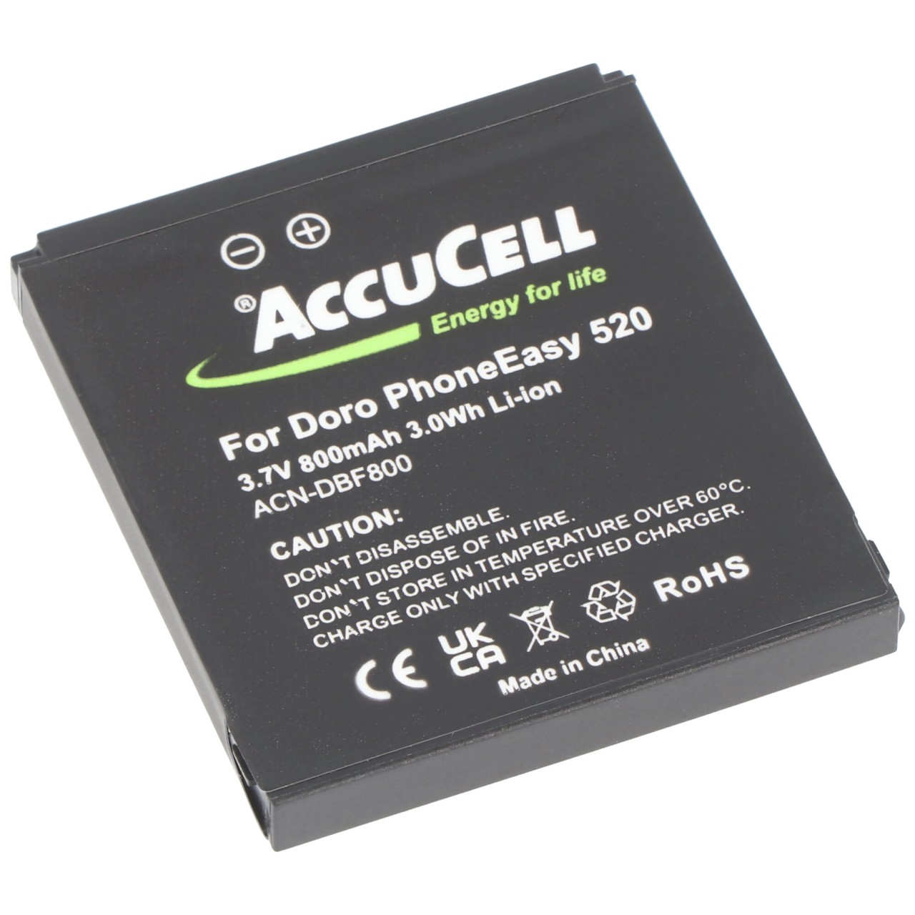 Akku für Doro PhoneEasy 520 Akku DBF-800A, DBF-800B, DBF-800C, DBF-800D, DBF-800E 43,7x39,6x5,5mm