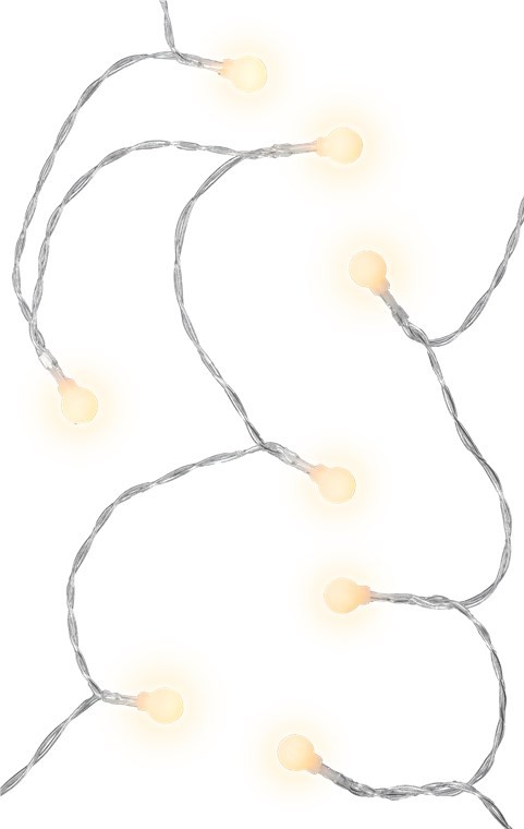 Goobay 80er LED-Lichterkette 'Kugeln' - mit Timer-Funktion und 2 Leuchtmodi, warmweiß (3000 K), batteriebetrieben, IP44