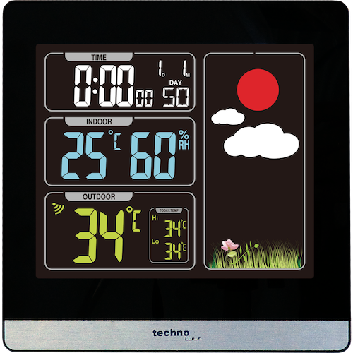 WS 6448 - moderne Wetterstation mit Farbdisplay