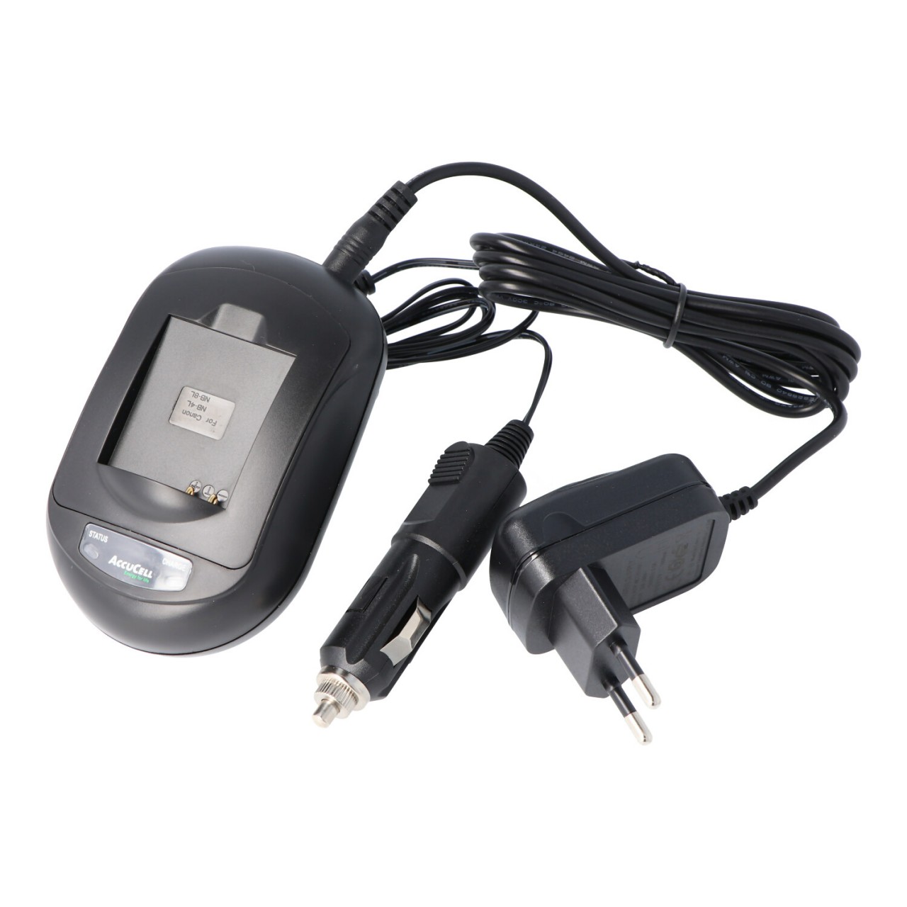 AccuCell Schnell-Ladegerät passend für Canon NB-8L Akku A3000 IS