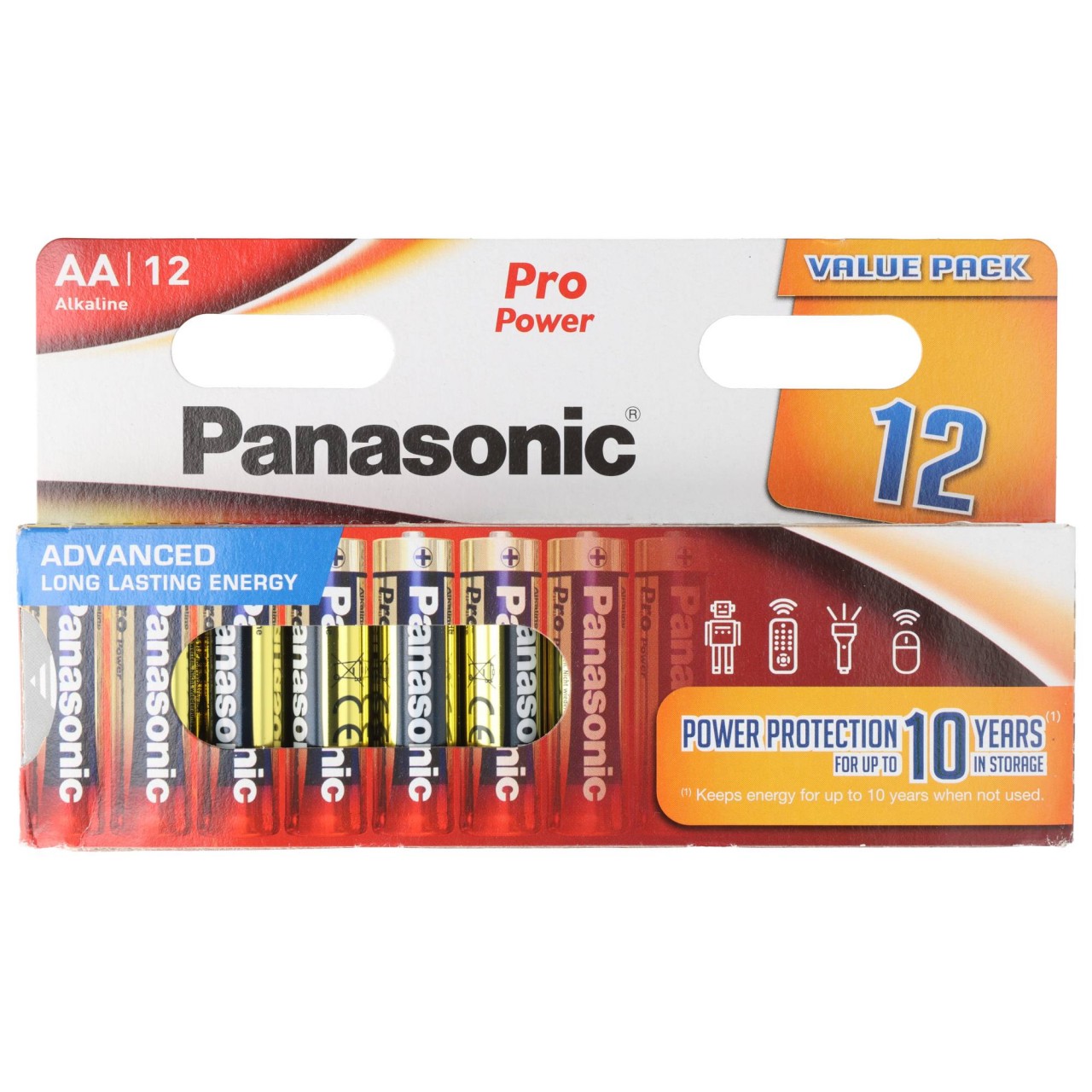 12 Sparpack Panasonic Pro Power AA Mignon Batterien, ideal für Geräte mit mittlerem und hohem Energiebedarf