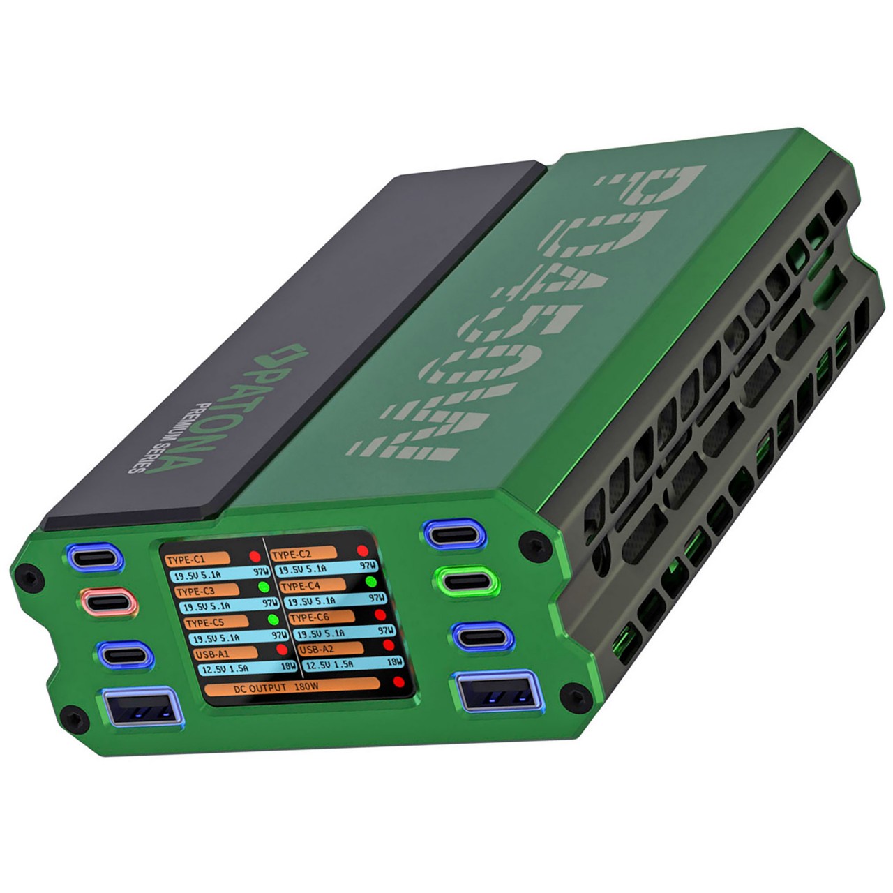 Patona PD450W Multiport Charger USB-Ladegerät 6x USB-C / 2x USB-A / 1x DC