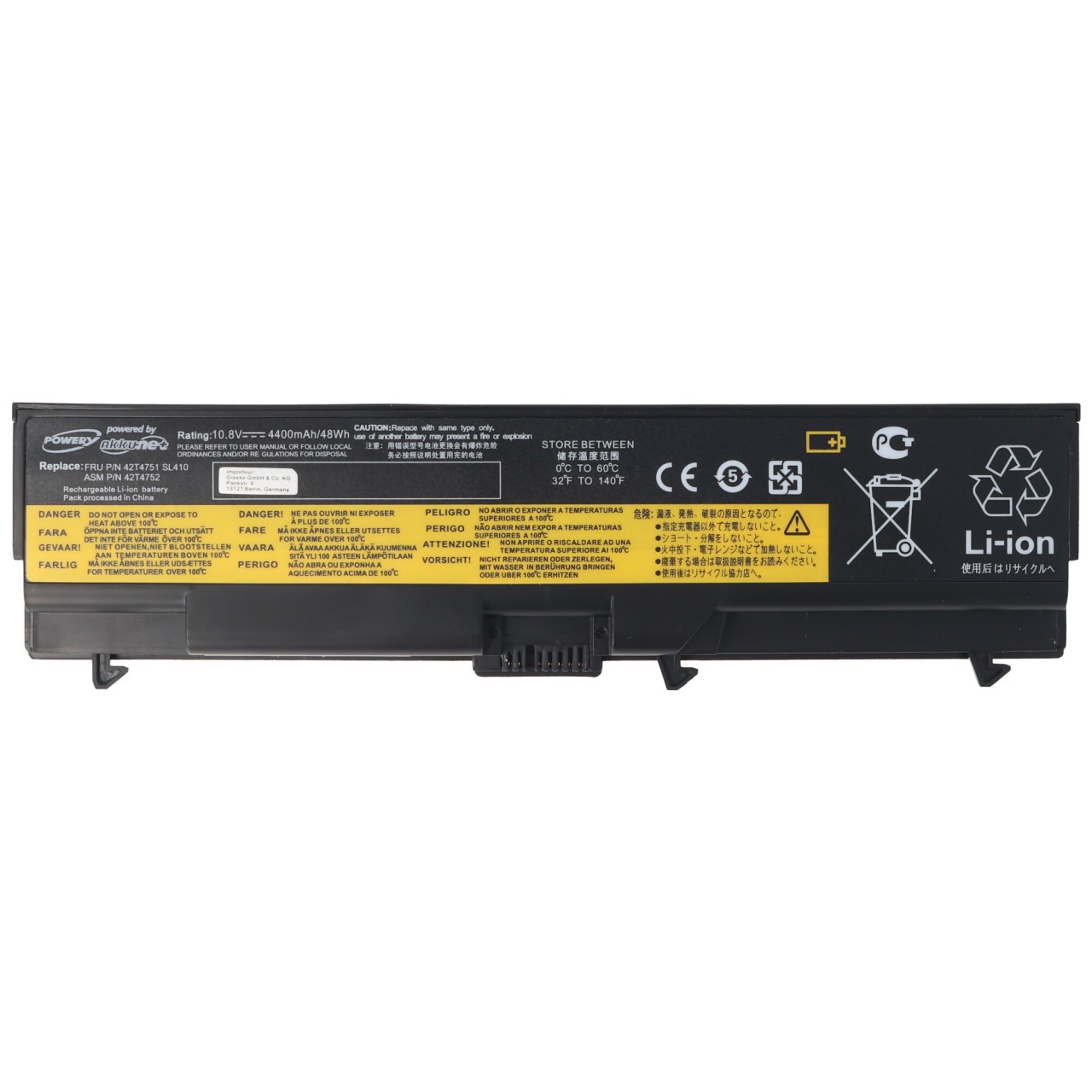Akku passend für Lenovo T430 Akku, L430, W530,