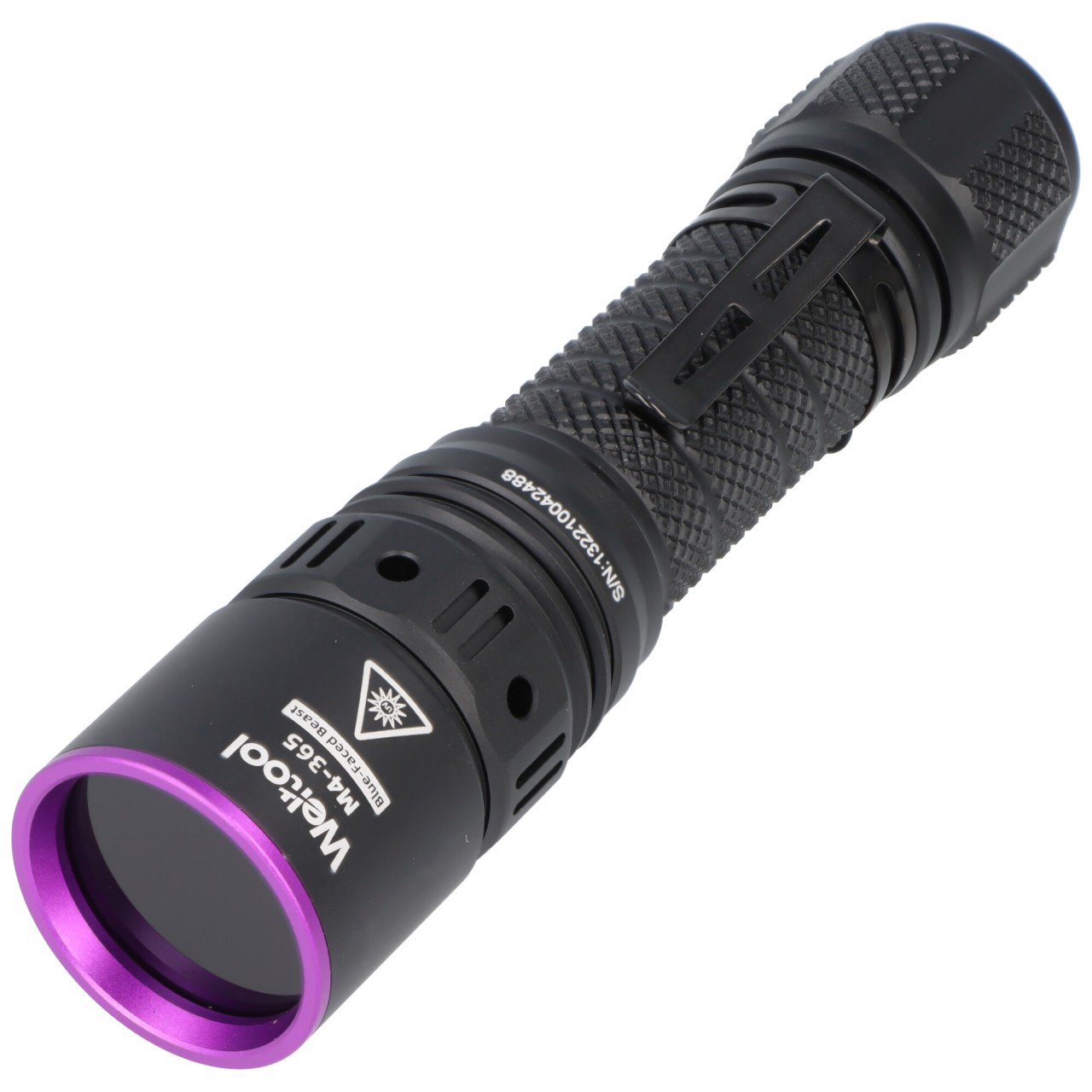 Weltool M4 UV-Taschenlampe, 365nm, professionelle UV-Lampe, wiederaufladbar