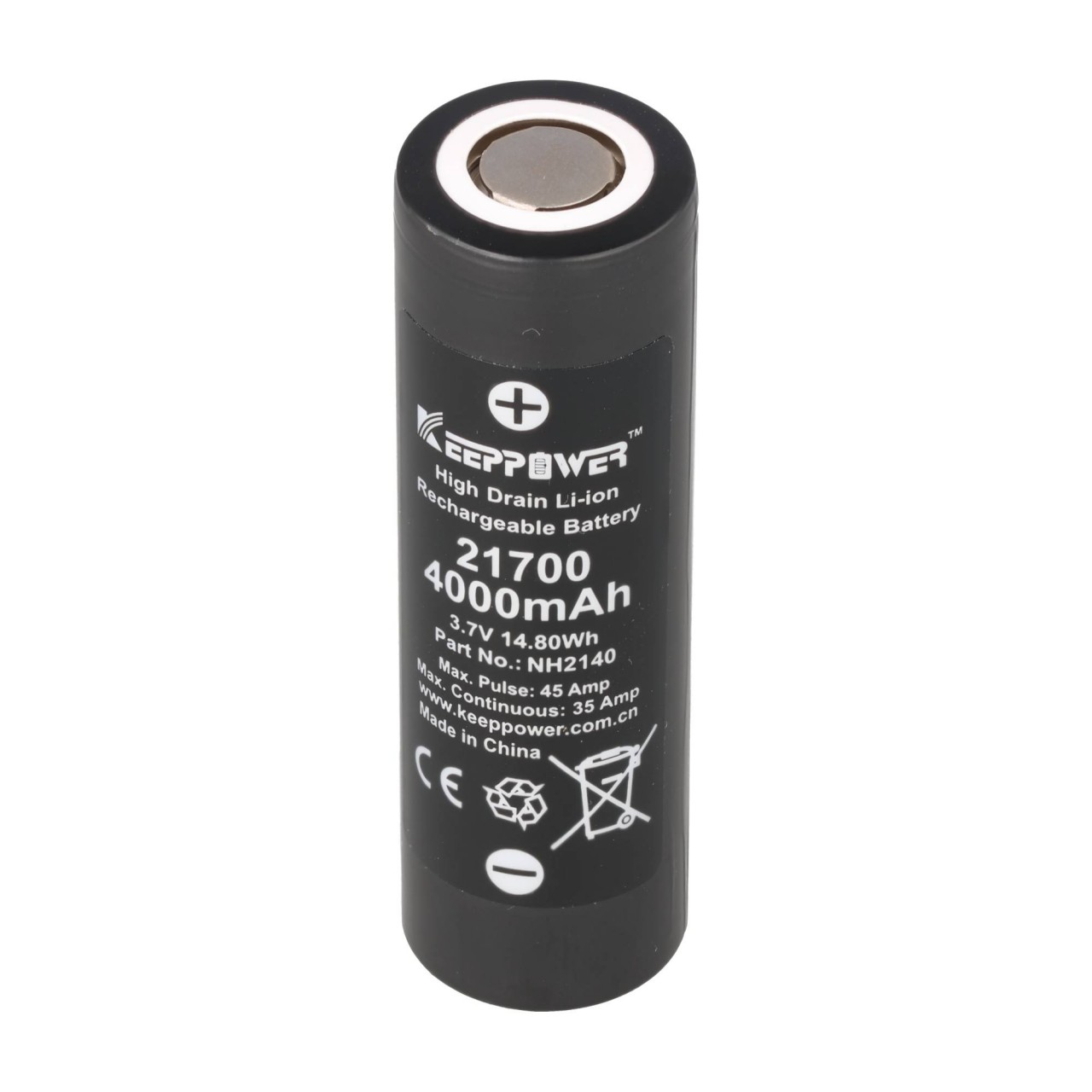Li-Ion Akku INR21700, 4000mAh, 3,7V, 70,x21,7mm High-Drain