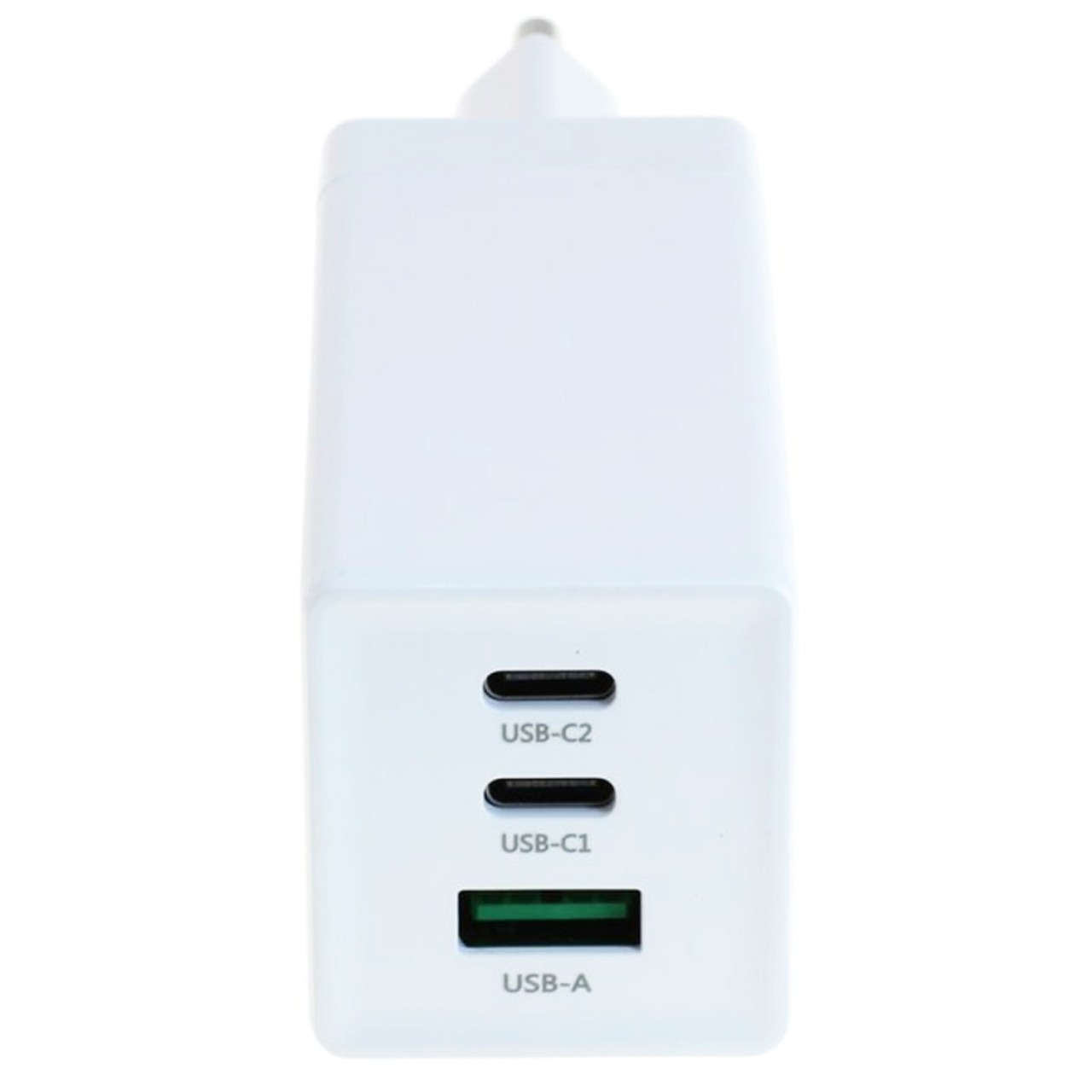 65W USB-C Ladeadapter mit zwei USB-C Type-C Power PD Delivery Anschlüssen und einem USB-A Anschluss
