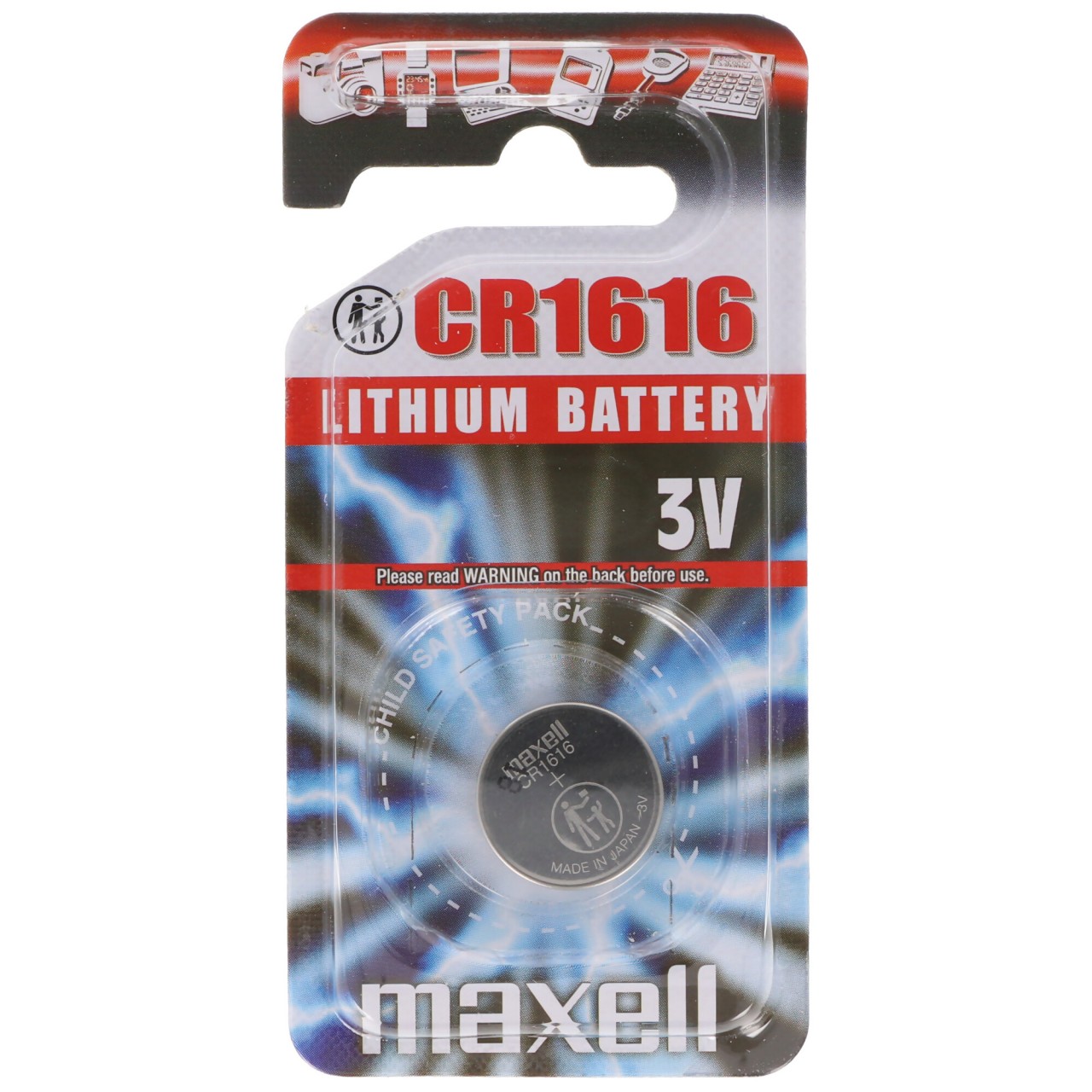 CR1616 Lithium Batterie IEC CR1616 mit 3 Volt und 55mAh
