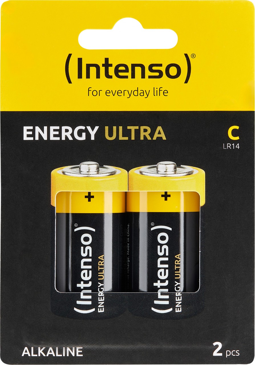 Intenso Batterie Alkaline, Baby, C, LR14, 1.5Volt – Energy Ultra (2er Pack)