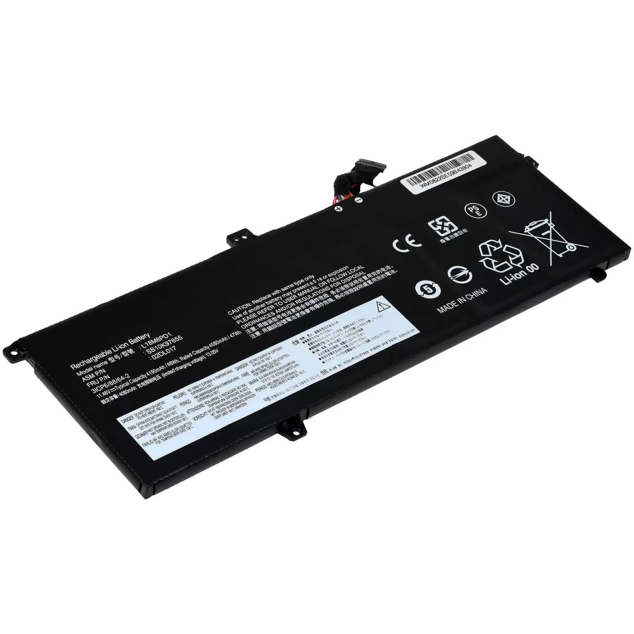 Akku passend für Laptop Lenovo ThinkPad X390, Typ L18M6PD1 - 11,4V - 4200 mAh