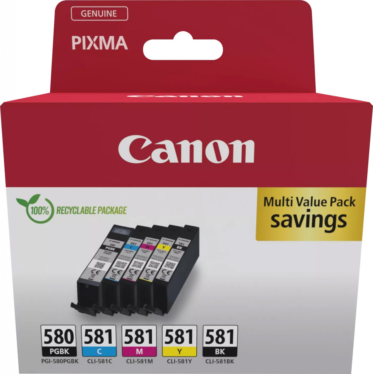 Canon Tinten Multipack PGI-580PGBK/CLI-581BK/C/M/Y