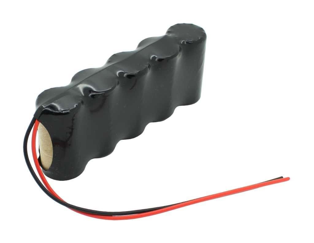 Notleuchtenakku NiCd 6,0V 2500mAh F1x5 Baby C mit 200mm Kabel einseitig passend für 6 V Akku