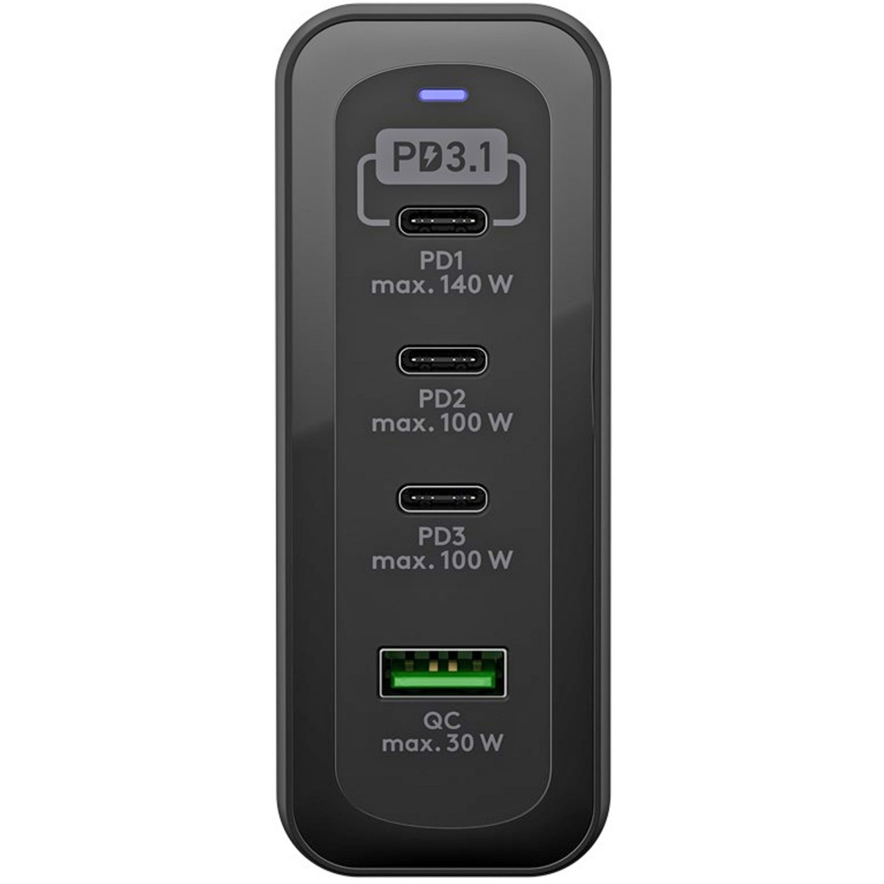 USB-C™ PD GaN Multiport-Schnellladegerät max. 240 W, schwarz