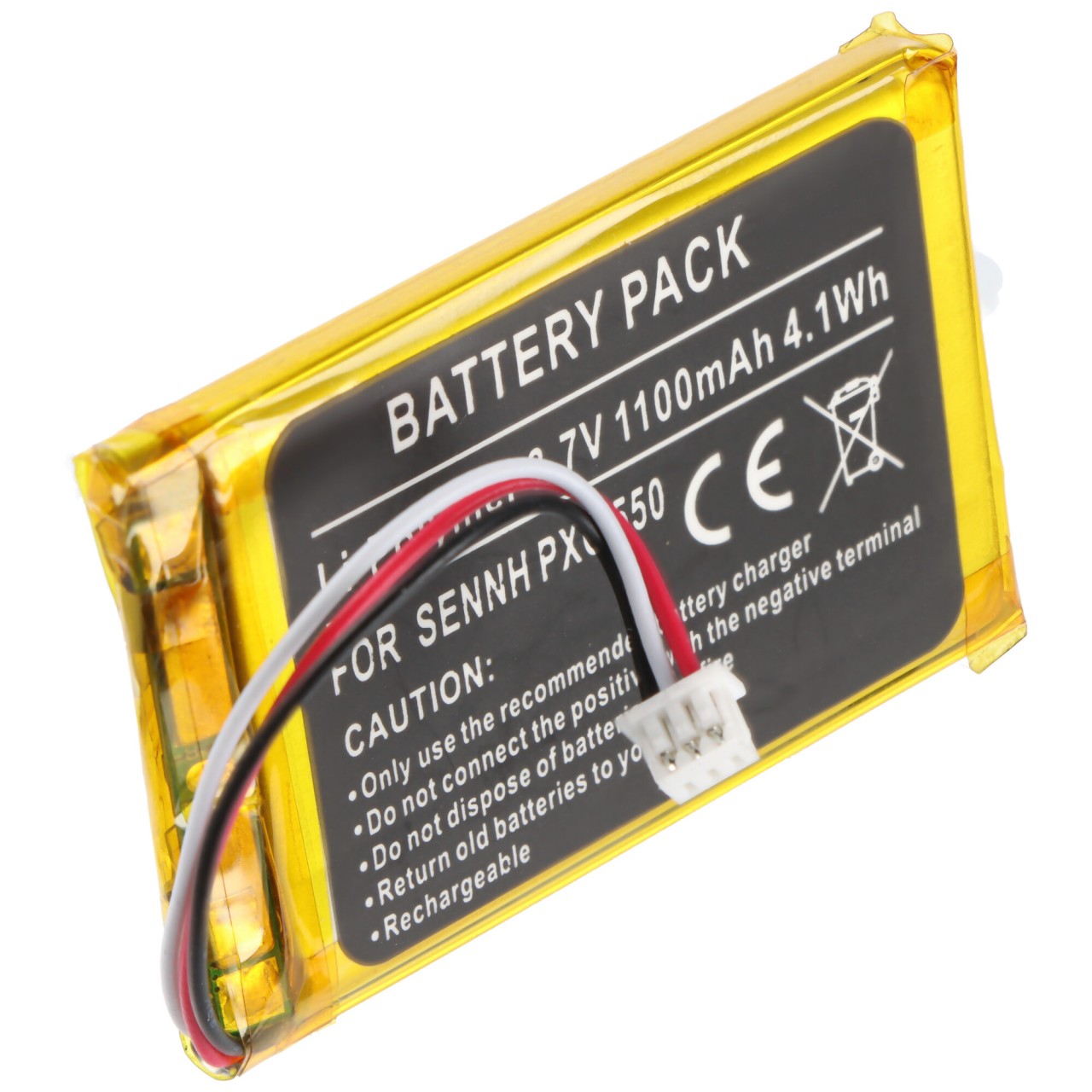 Akku kompatibel Sennheiser PXC 550 Li-Polymer, 3,7V, 1100mAh, 50,8x33,6x5mm