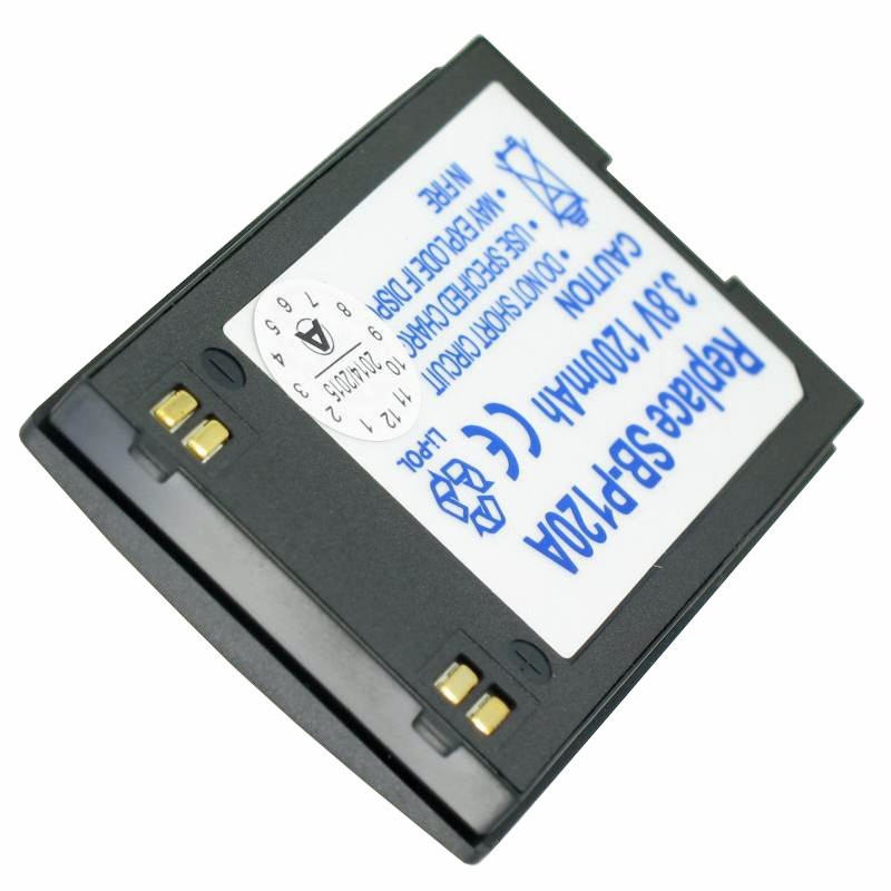 AccuCell Akku passend für Samsung SB-P120A, SB-P120ABK, 1200mAh