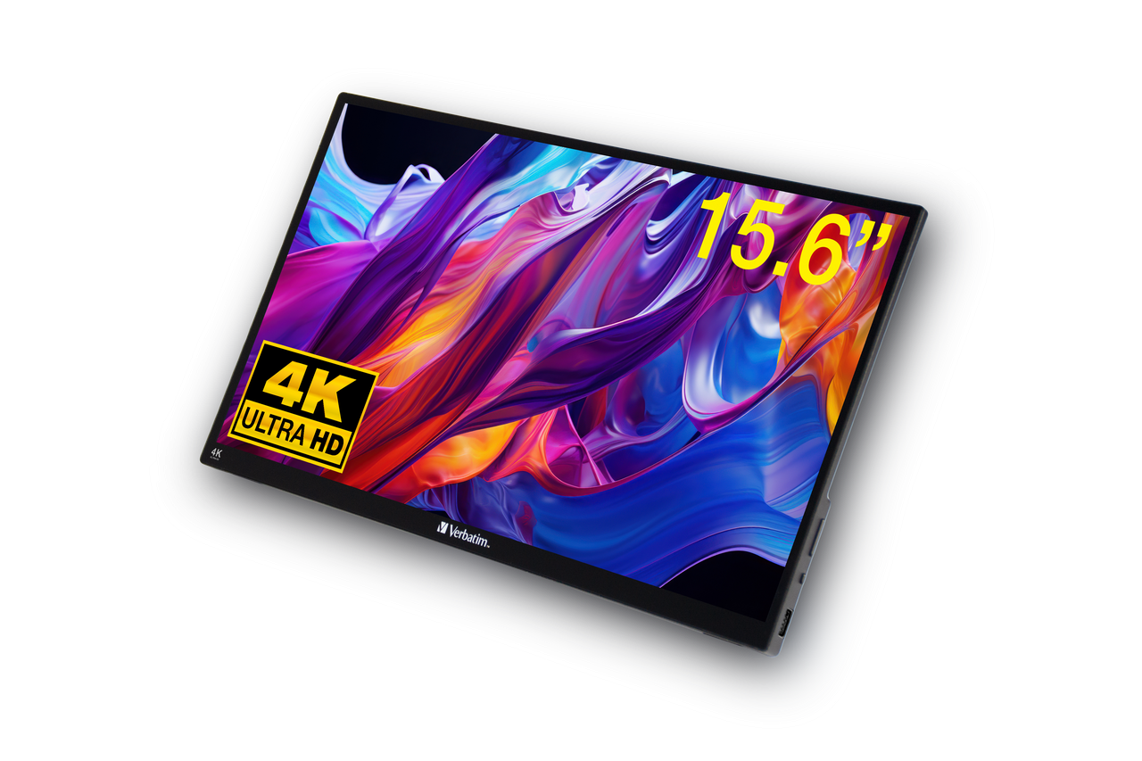 Verbatim Portable Monitor PMT-15-4K, 15.6'' (39.62cm), 4K HD USB A-C, HDMI, IPS, 16:9, Touchscreen, Retail