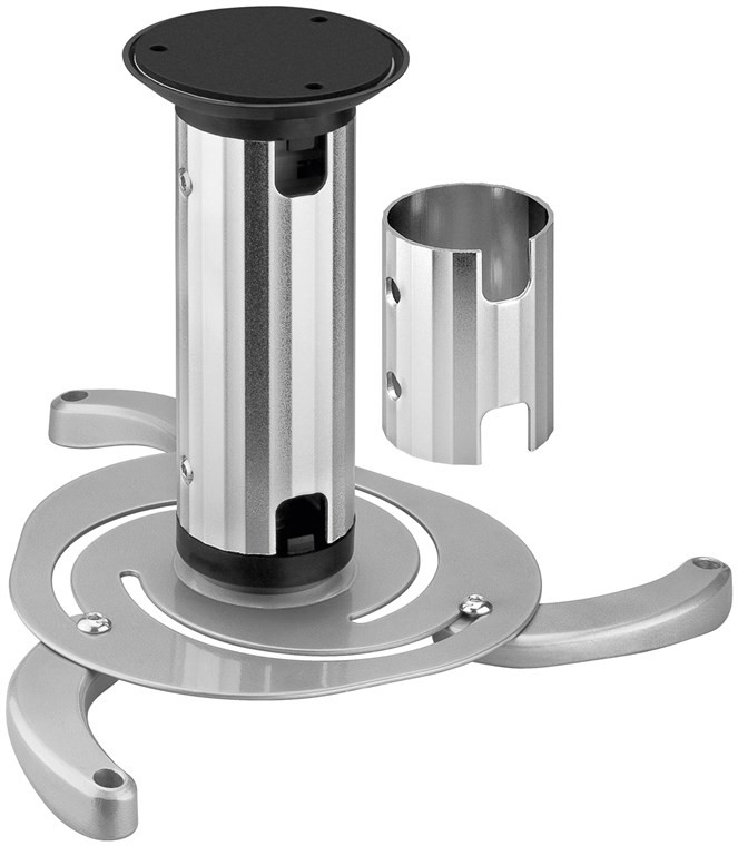Goobay Beamer Deckenhalterung (M) - für kleine bis mittlere Projektoren, vollbeweglich (silber) bis max. 10kg