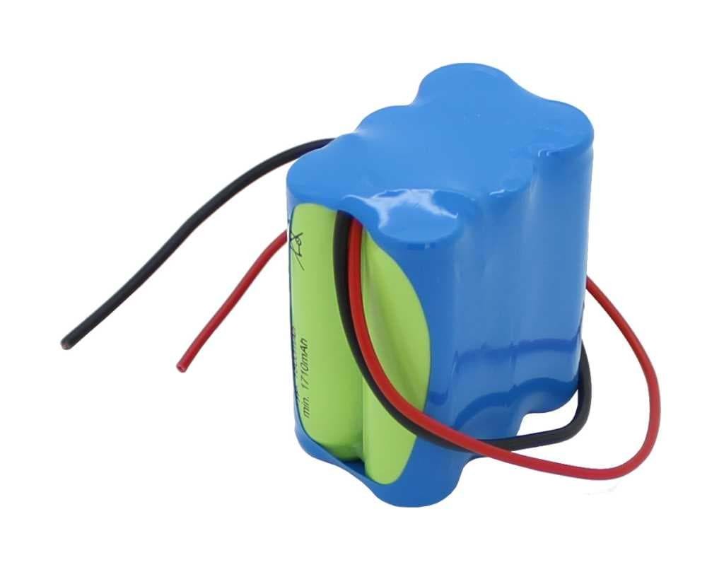 Notleuchtenakku NiMH 7,2V 1800mAh F2x3 Mignon AA mit 200mm Kabel einseitig