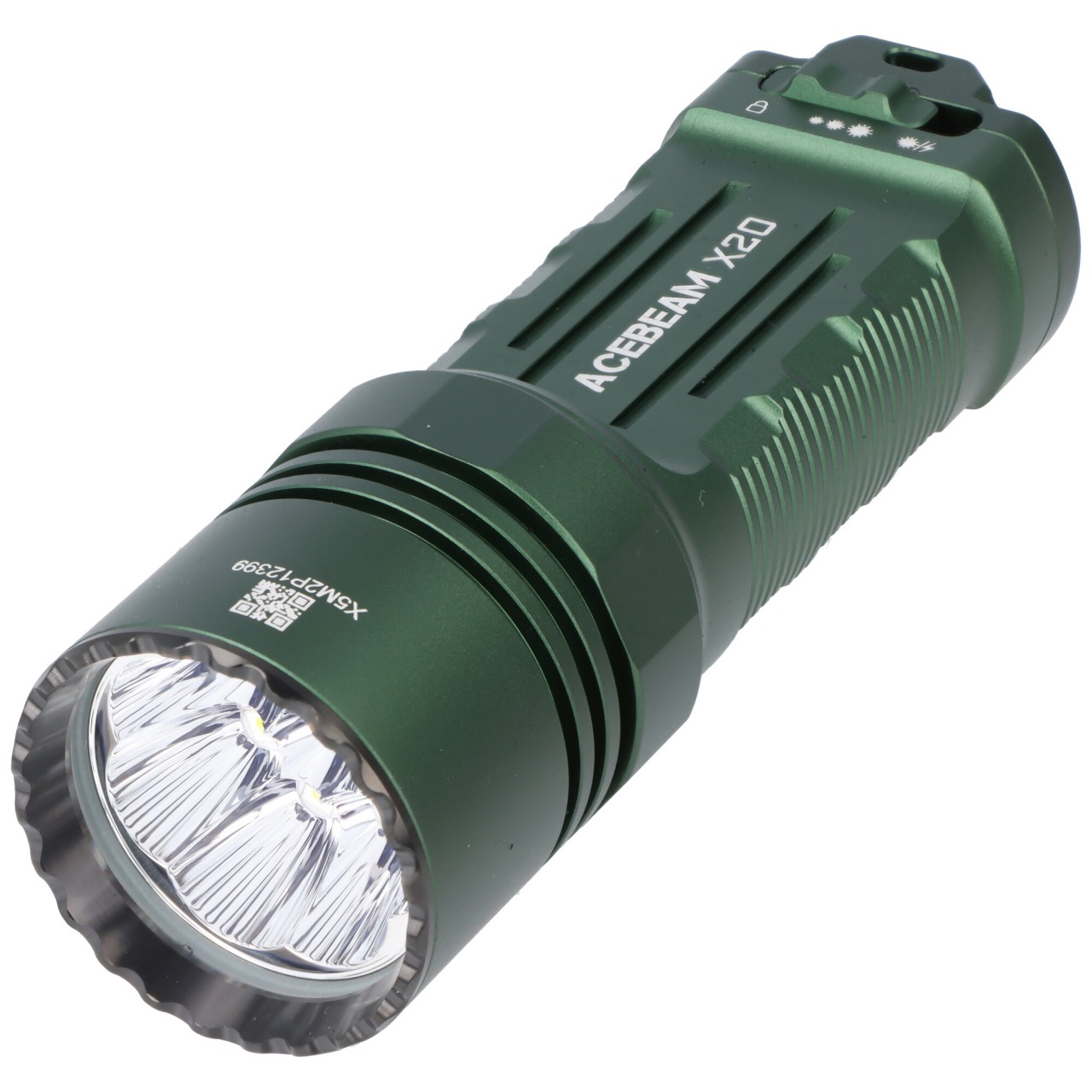 AceBeam X20 LED-Taschenlampe, taktischer Suchscheinwerfer, bis zu 8.000 Lumen, inklusive Akkus