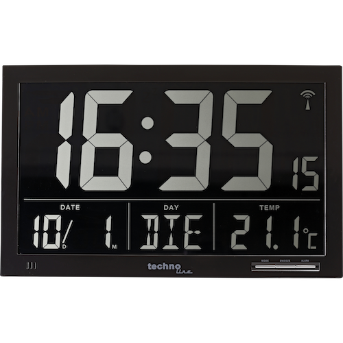 WS 8007 die moderne Funkwanduhr mit XXL Display Abmessungen 368 x 228 x 29mm