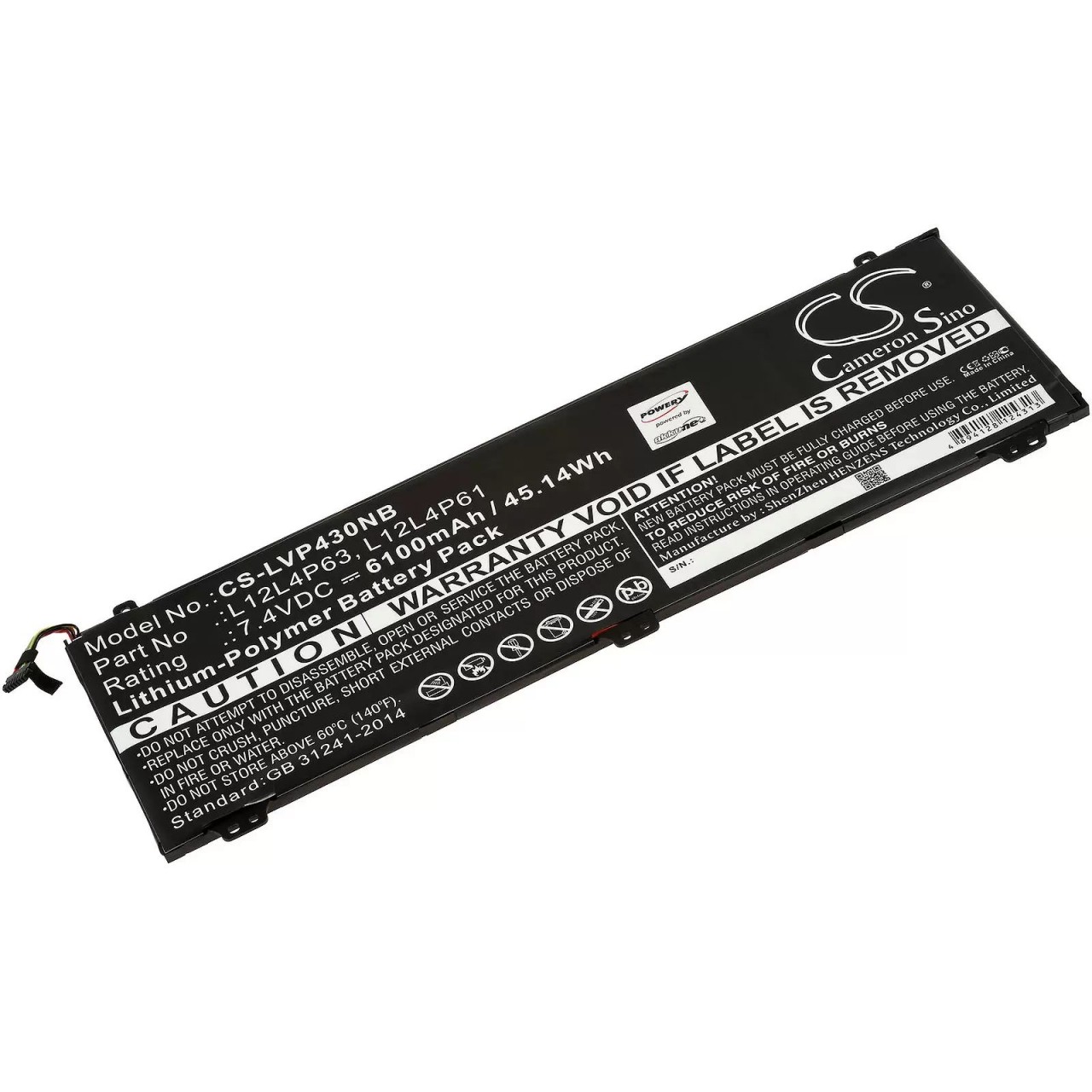 Akku passend für Laptop Lenovo IdeaPad U330p / U330 Touch / Typ L12M4P61 - 7,4V - 6100 mAh