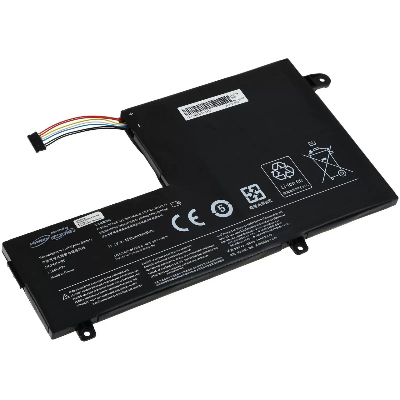 Akku für Laptop Lenovo Ideapad Flex 3 1435 / Yoga 500-14ISK / Typ L14M3P21 - 11,1V - 4050 mAh