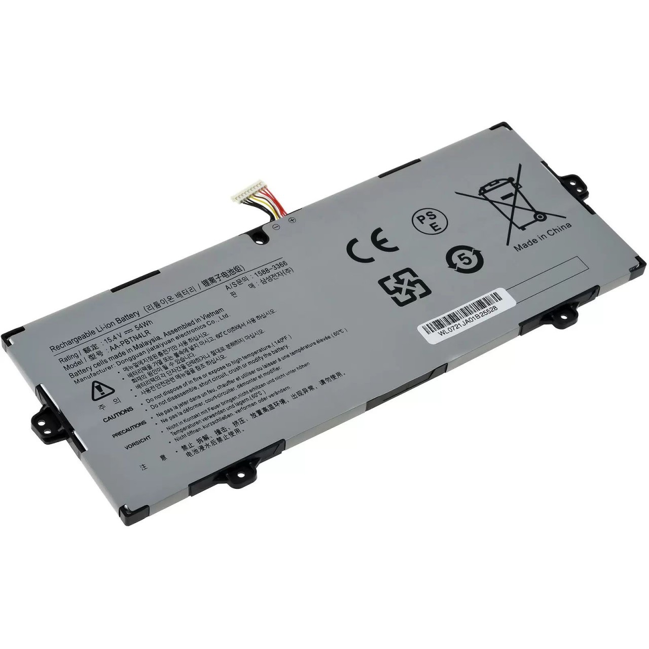 Akku passend für Laptop Samsung NP940X3M-K01us, NT950SBE-X716, Typ AA-PBTN4LR u.a. - 15,4V - 3500 mAh