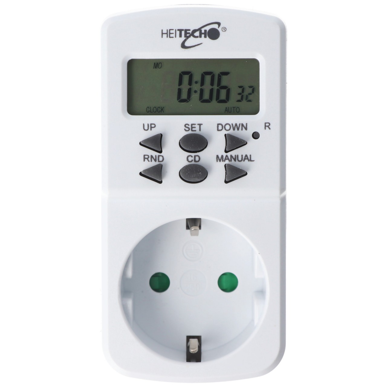 Digitale Zeitschaltuhr mit Kindersicherung, Mini Zeitschaltuhr bis max. 16A, 1800W, 10 Schaltprogramme für 24 Stunden / 7 Tage