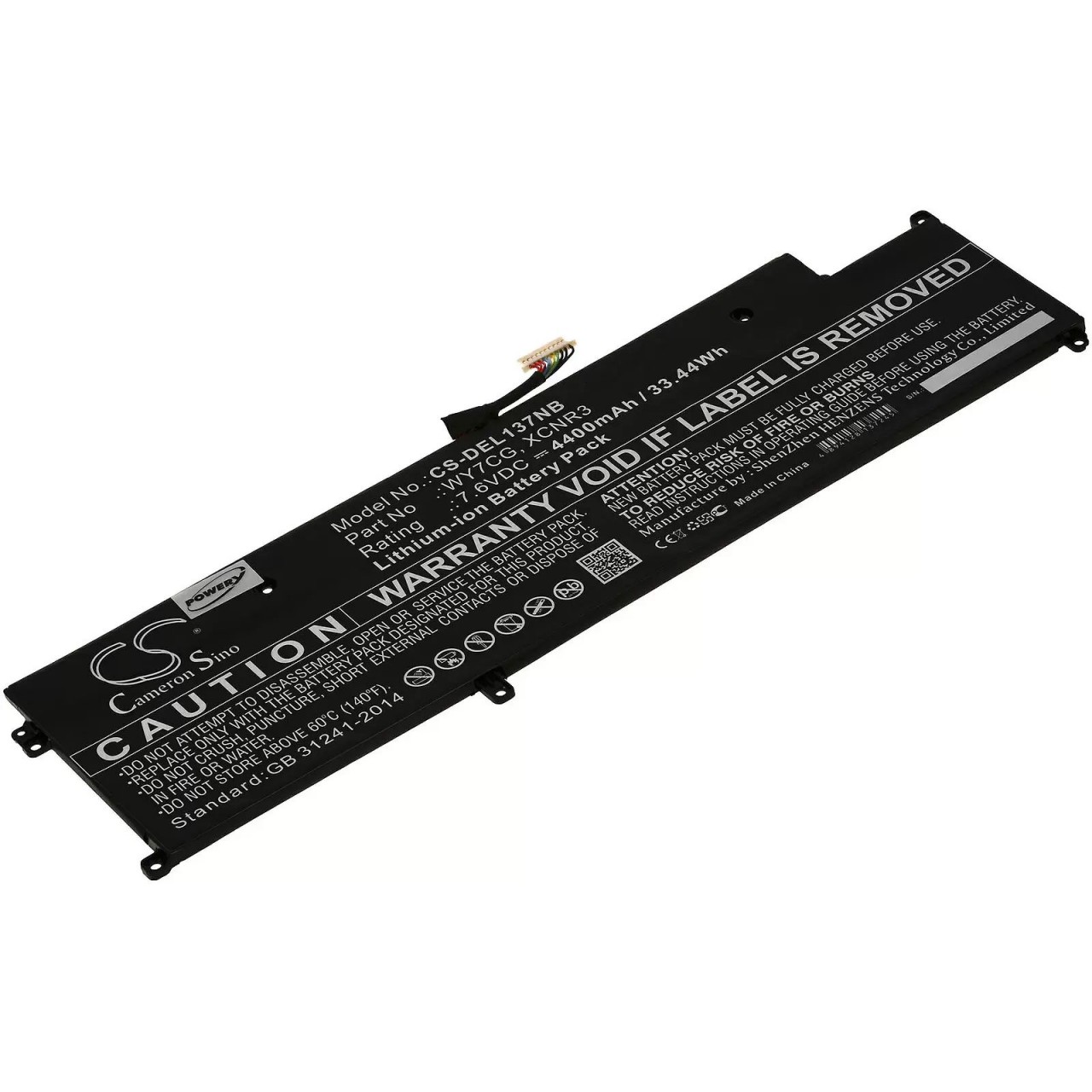 Akku für Laptop Dell Latitude 13 7370 / Typ WY7CG / XCNR3 - 7,6V - 4200 mAh