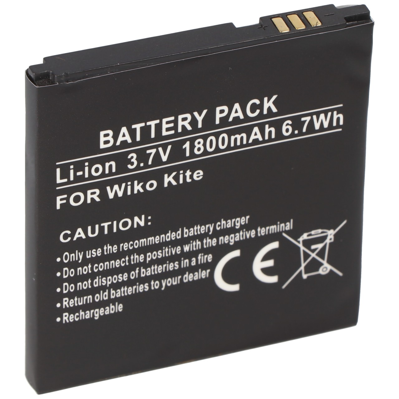 Akku passend für den Wiko KITE Akku KITEB1409043730 1800mAh