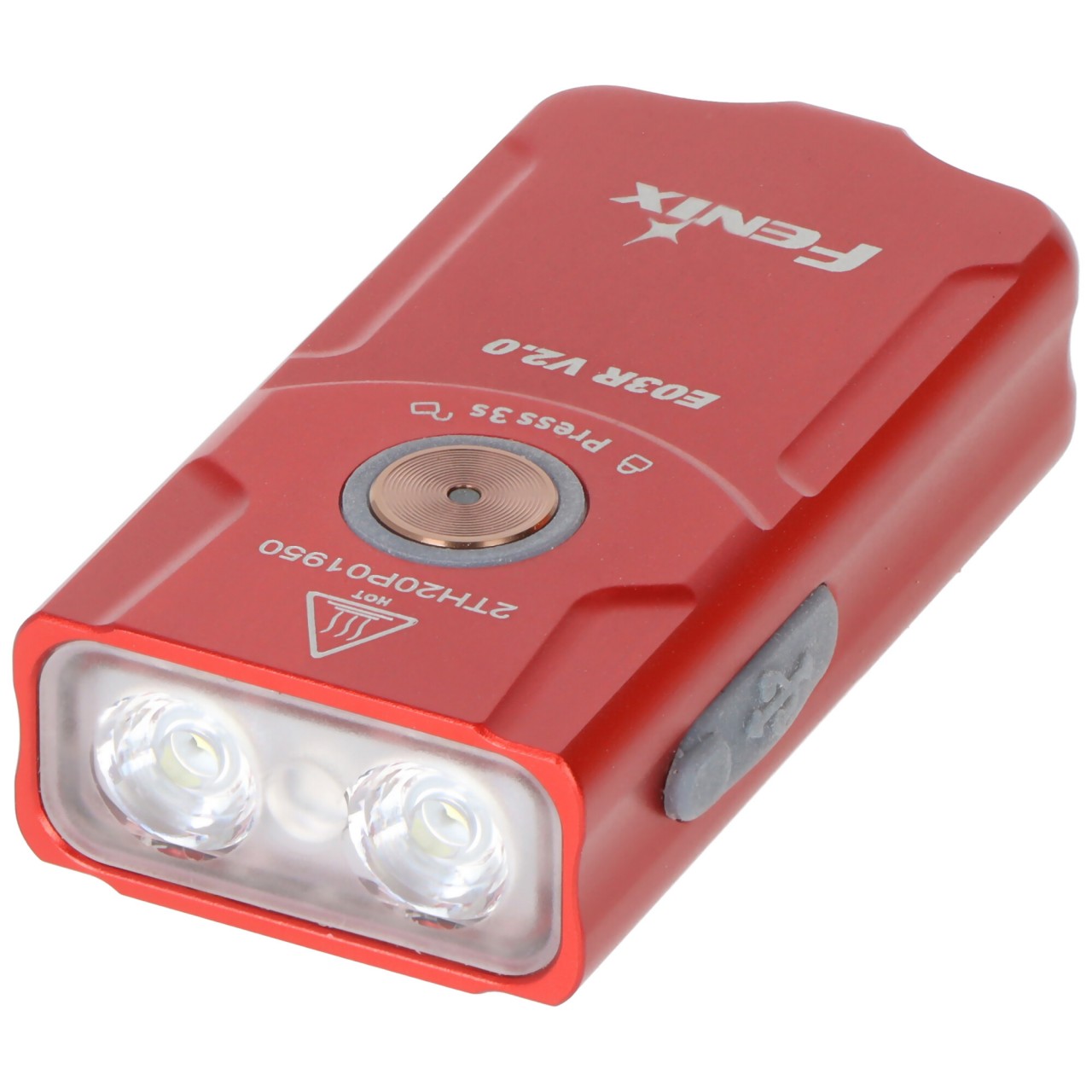 Fenix E03R V2.0 LED Schlüsselbundleuchte, Limited Edition, max. 500 Lumen, mit Positionslicht, eingebauter 400mAh Li-Polymer Akku