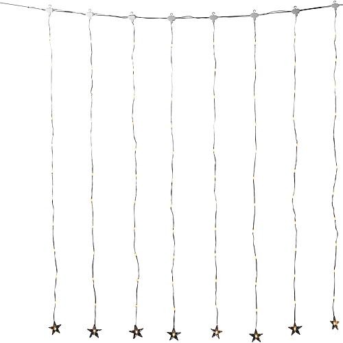 LED Sternen Lichtervorhang 96 bernstein. LED außen 3762-803