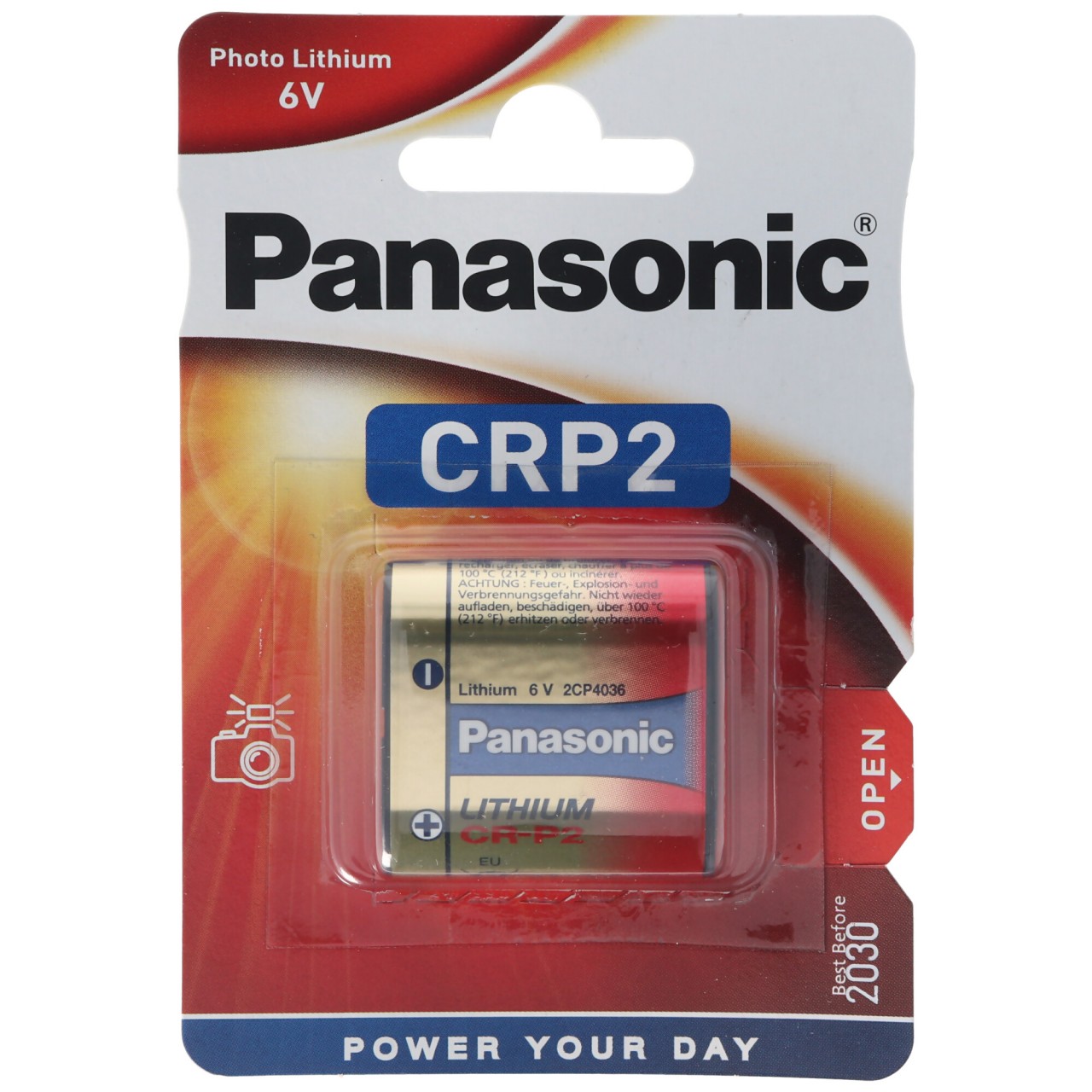 Panasonic CR-P2 Photo Batterie CR-P2P, CRP2P, CR-P2PEP, 6Volt
